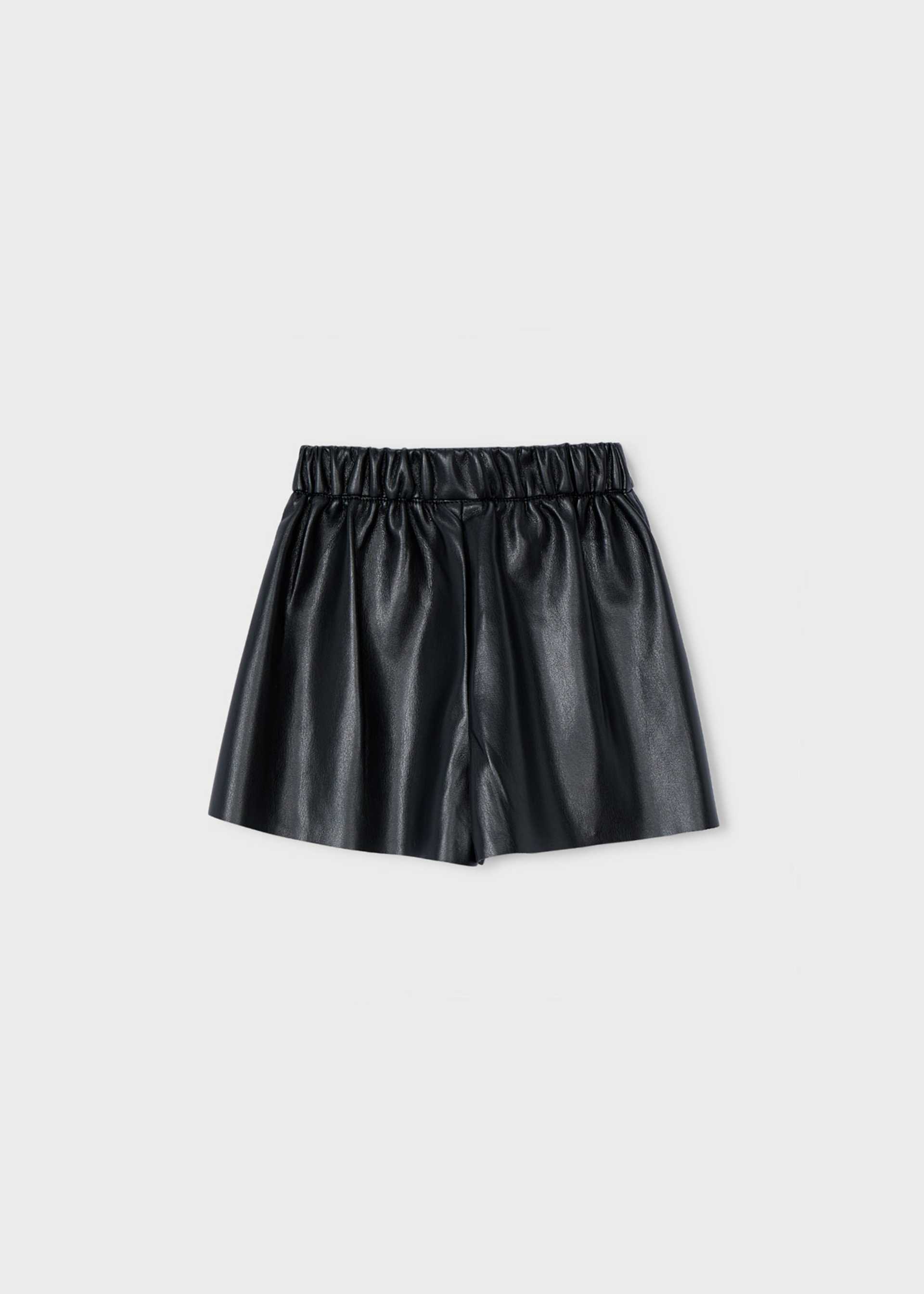 Short en similicuir fille