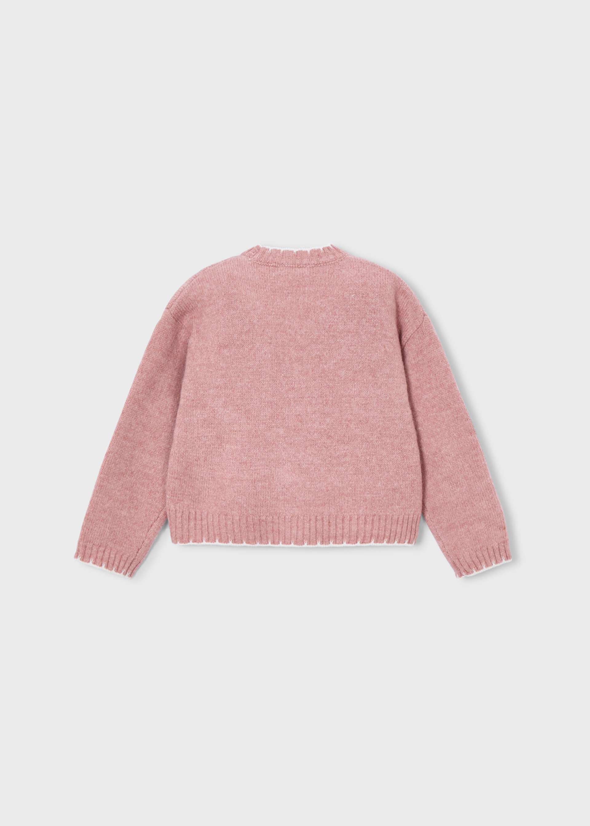 Pull brodé à paillettes fille