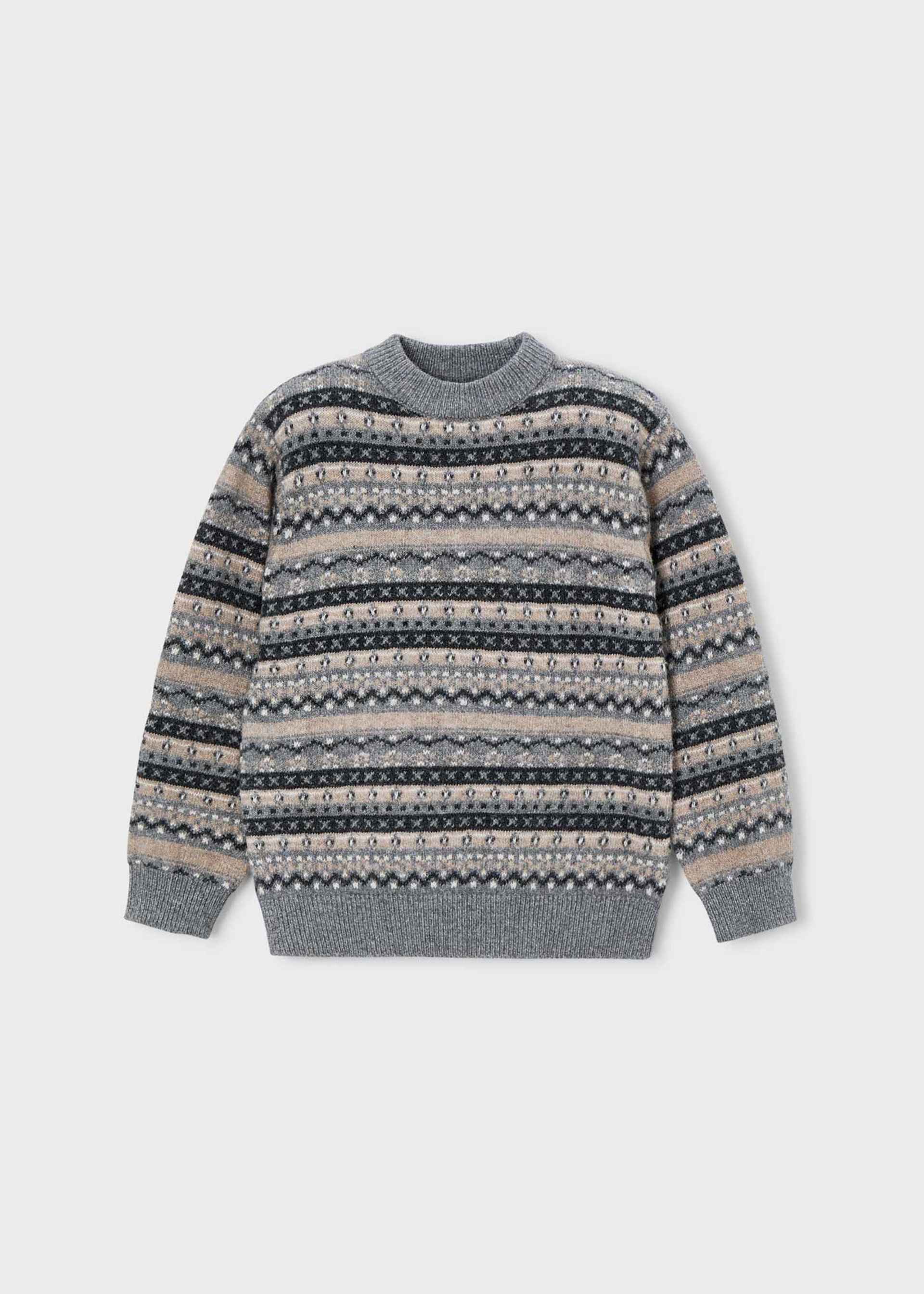 Boys jacquard motif jumper