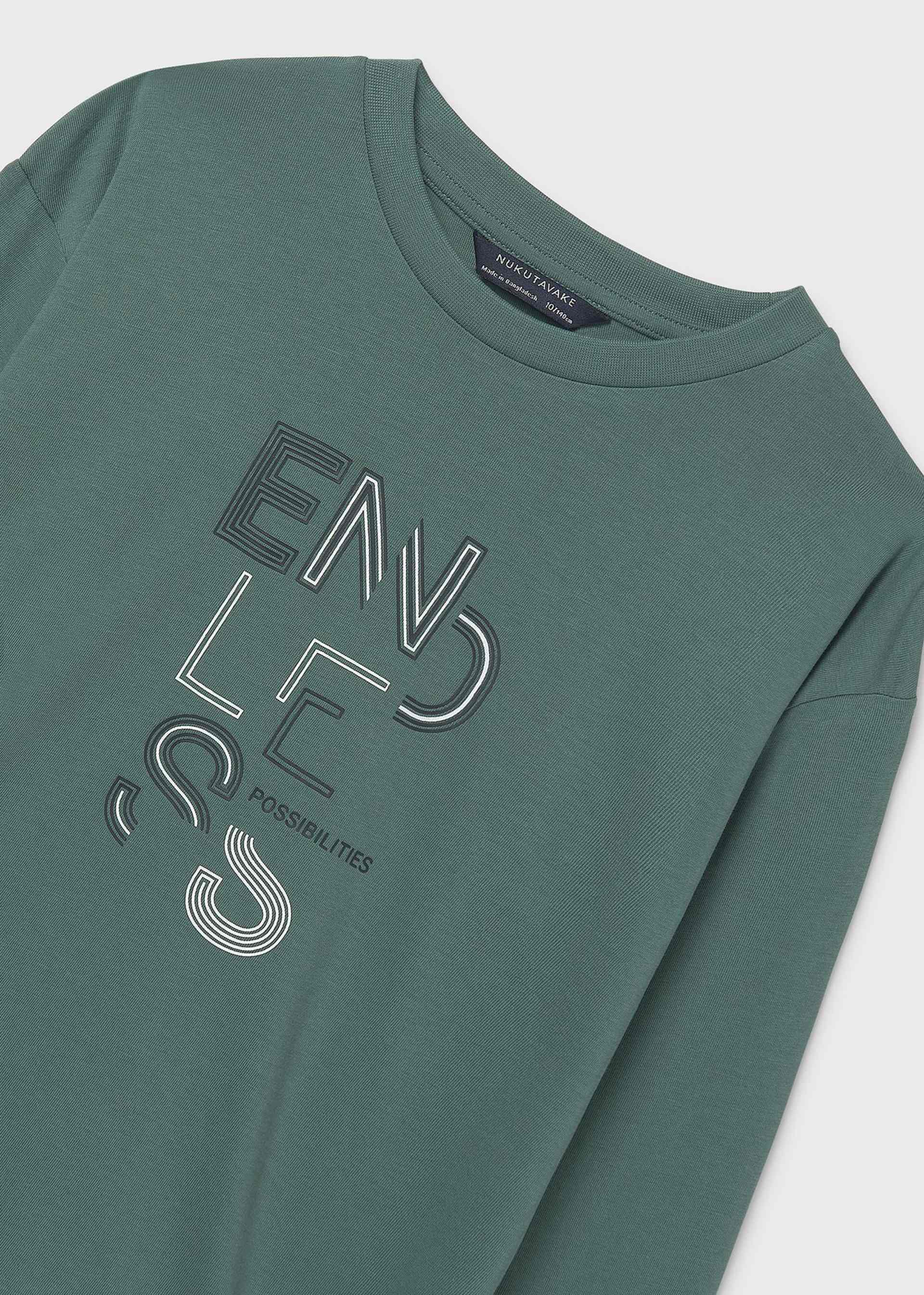 Camiseta texto básica chico