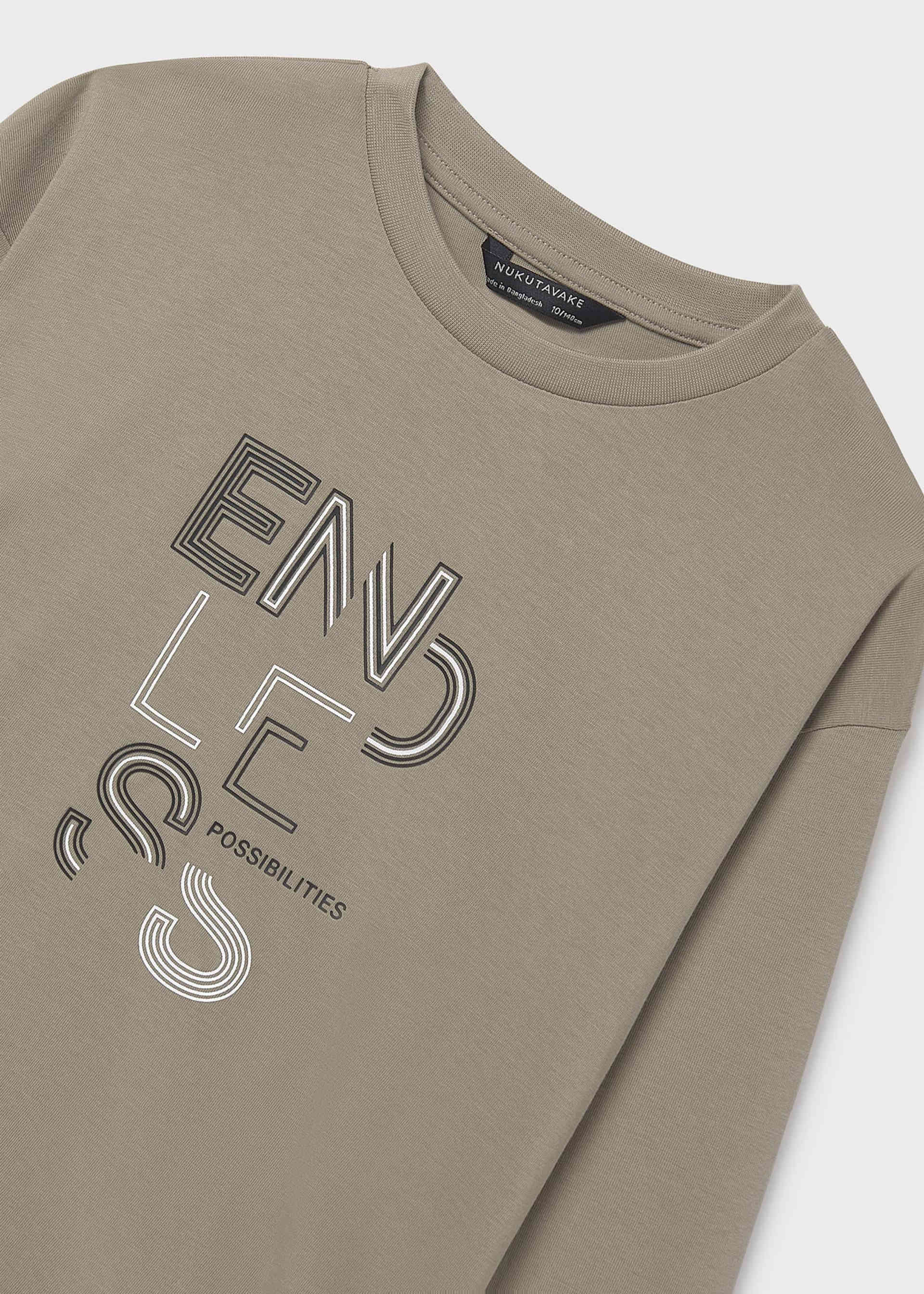 T-shirt texte basique garçon