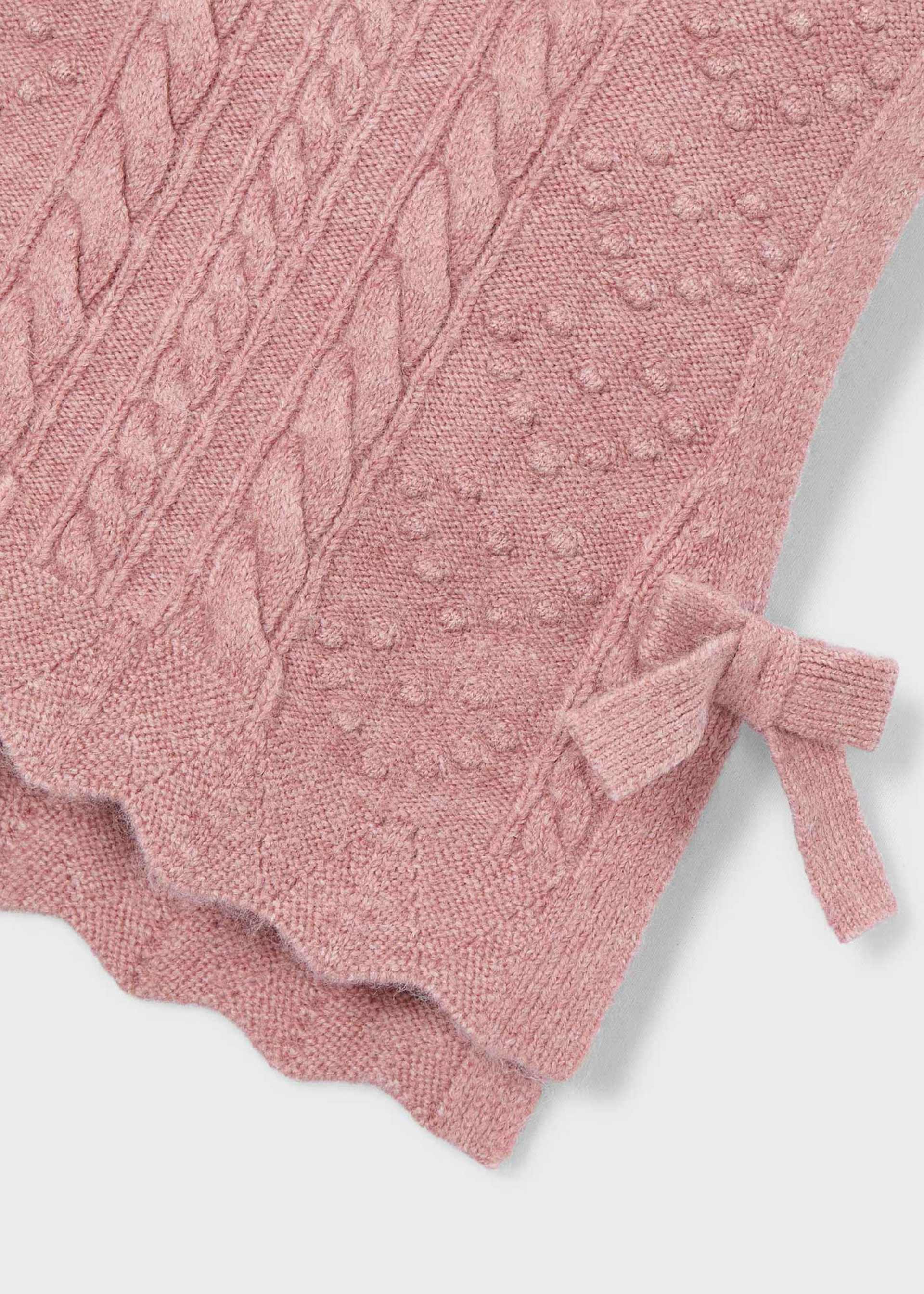 Chaleco tricot moños niña