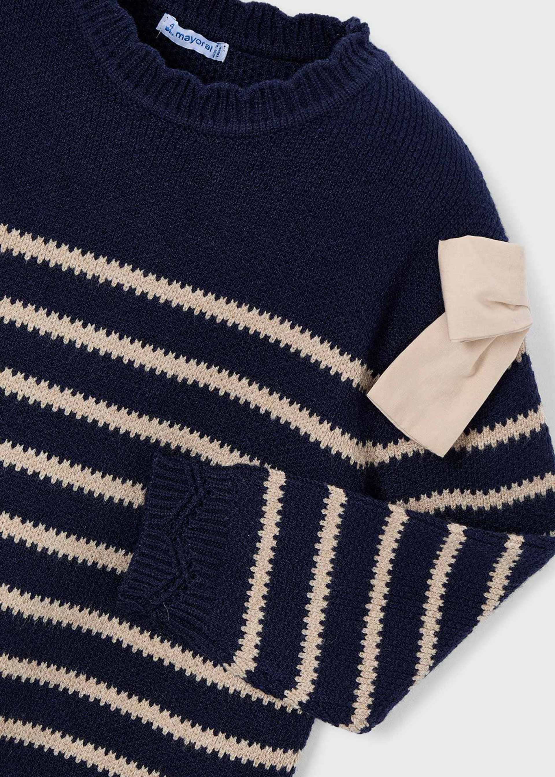 Vestido rayas lazo niña