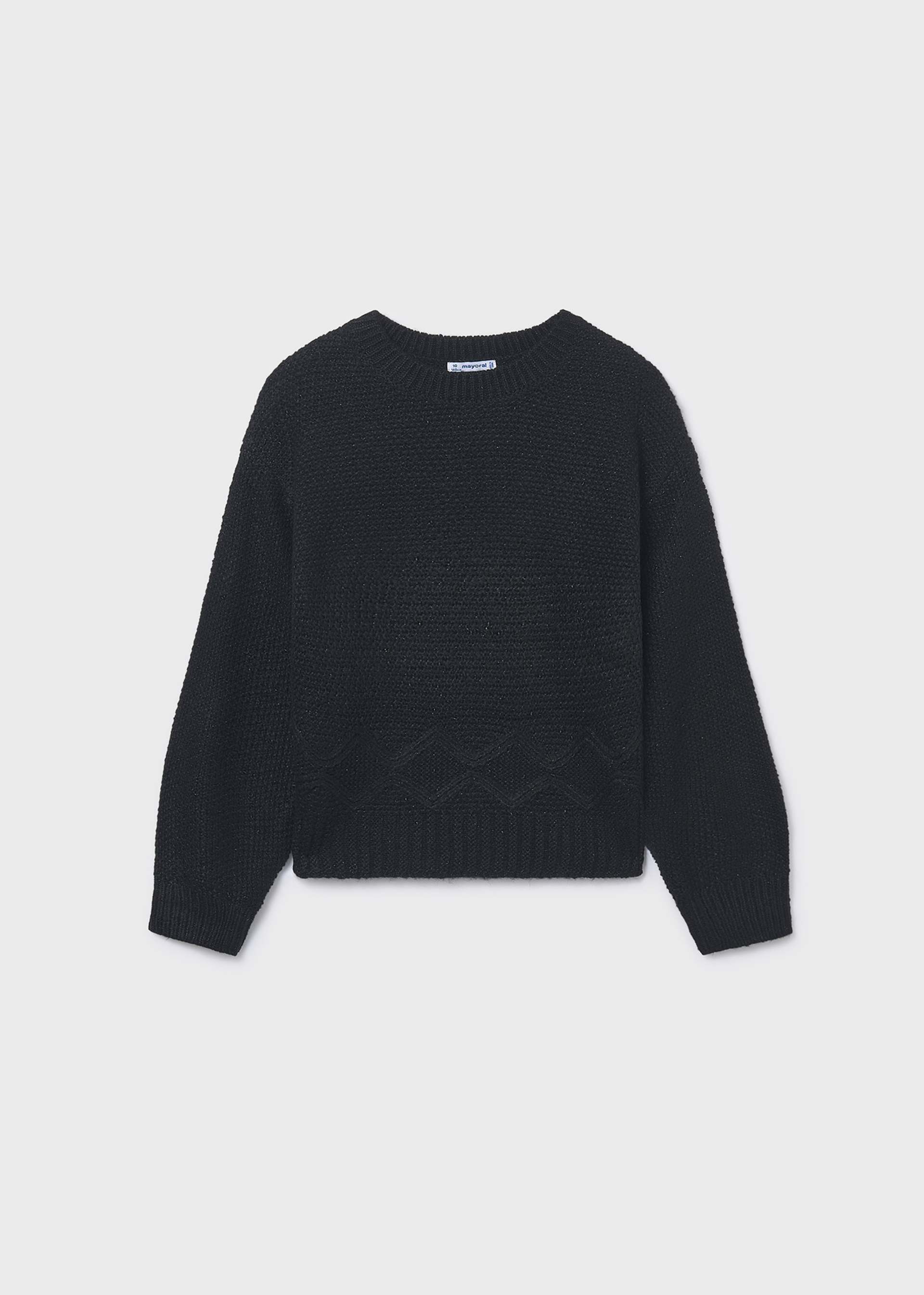 Girl Metallic Knit Sweater Girl Metallic Knit Sweater