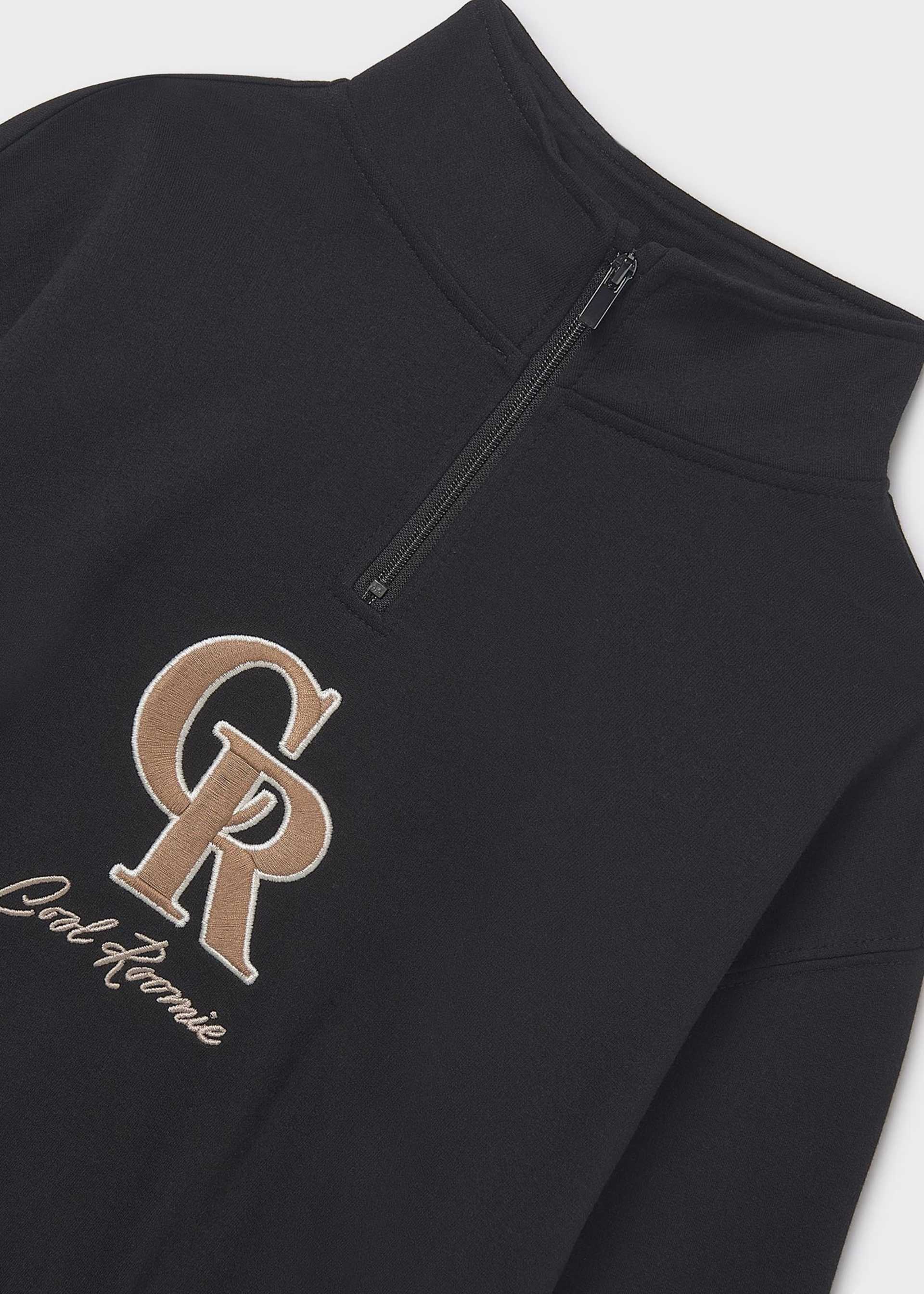 Girls embossed letter jumper