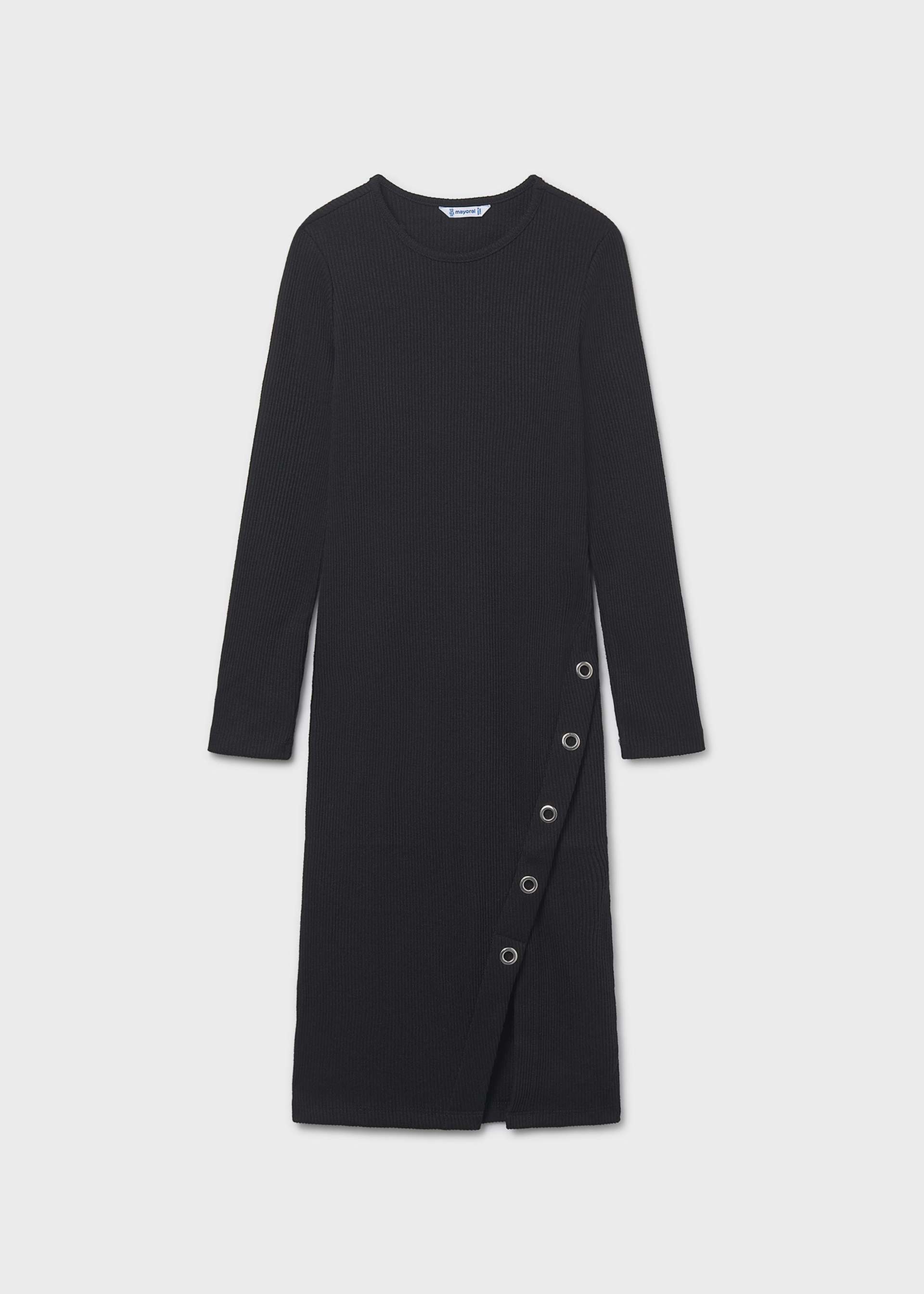 Girls midi rib knit dress