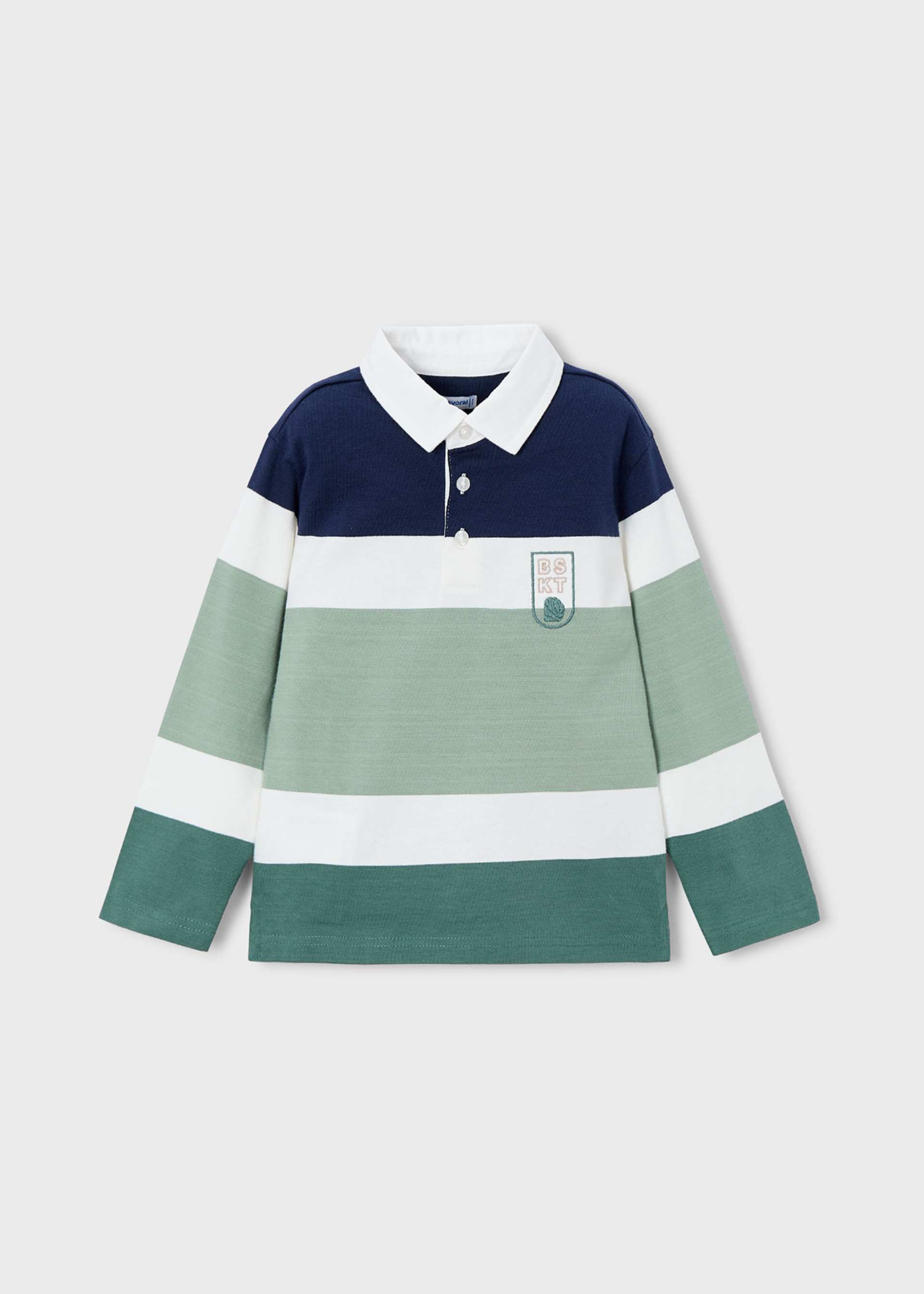 Polo bandes garçon