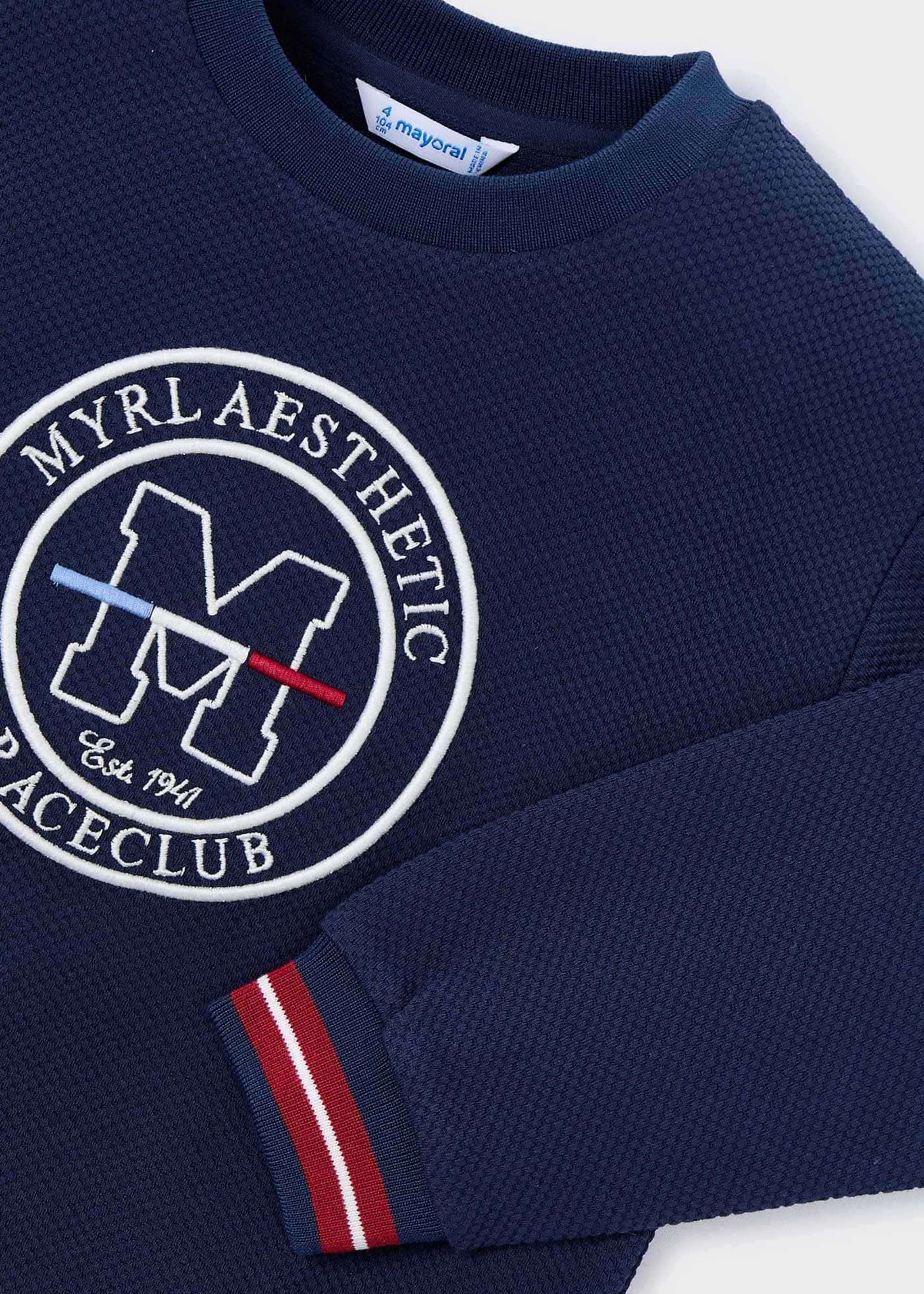 Sudadera bordado estructura niño