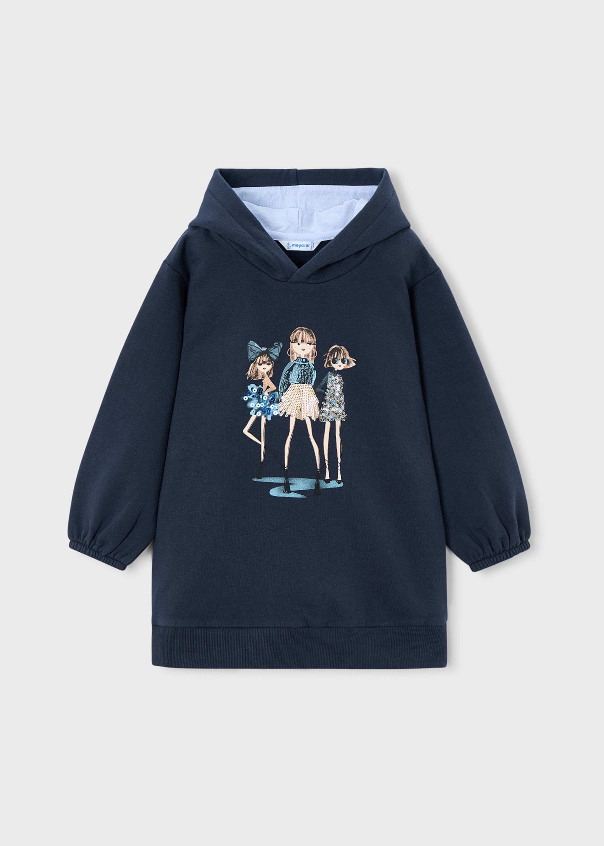 Girl Hooded Plush Dress