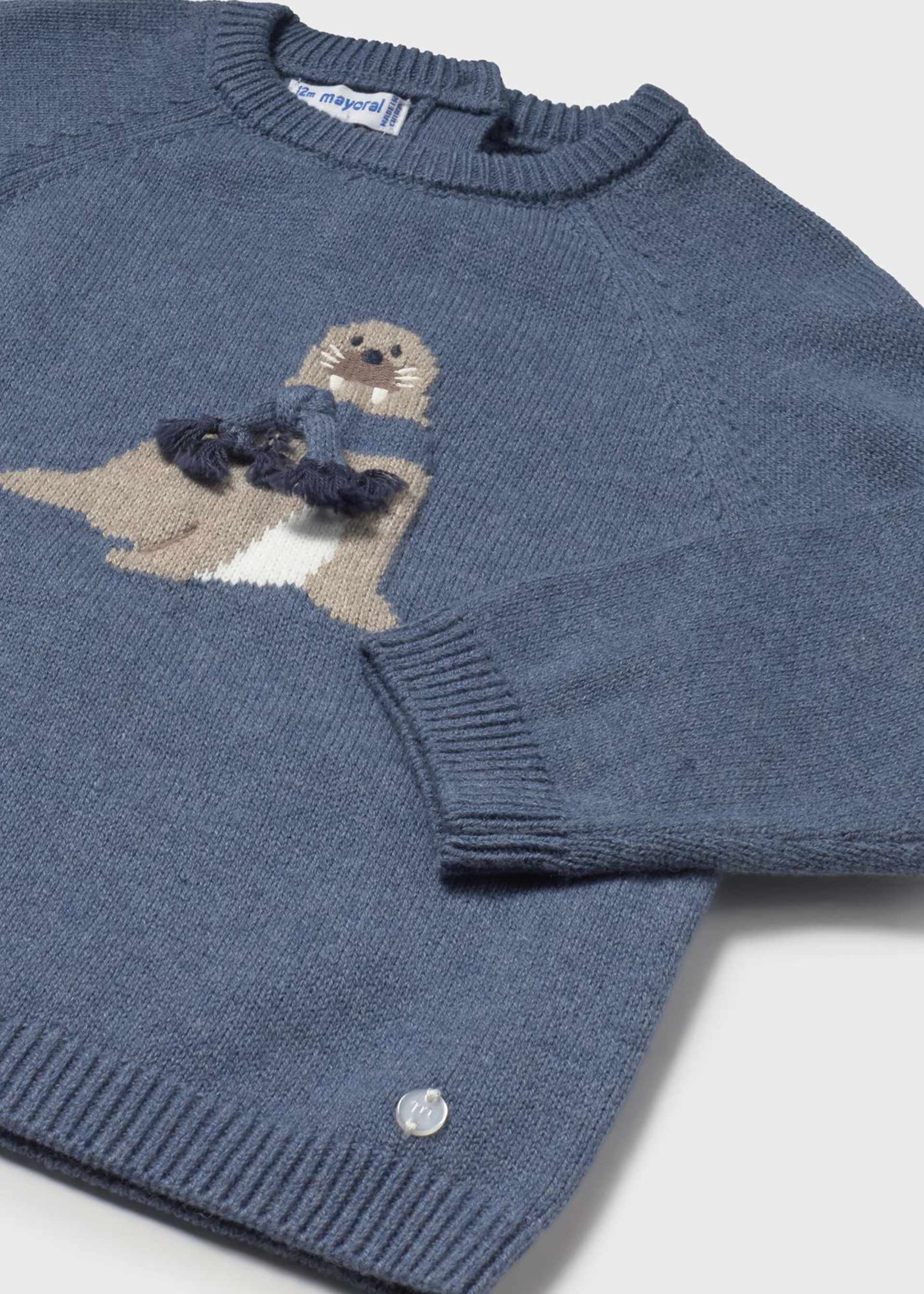 Camisola intarsia unissexo bebé