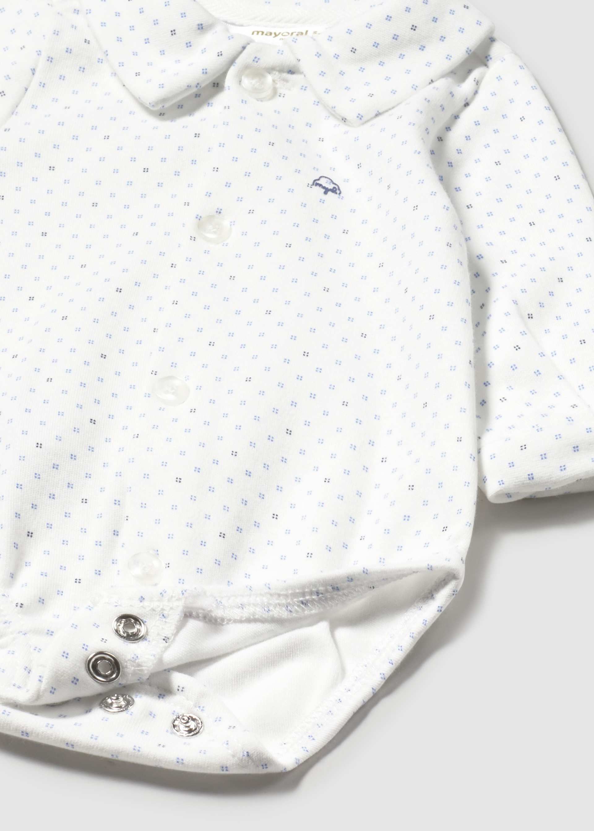 Newborn Boy Collared Shirt Bodysuit