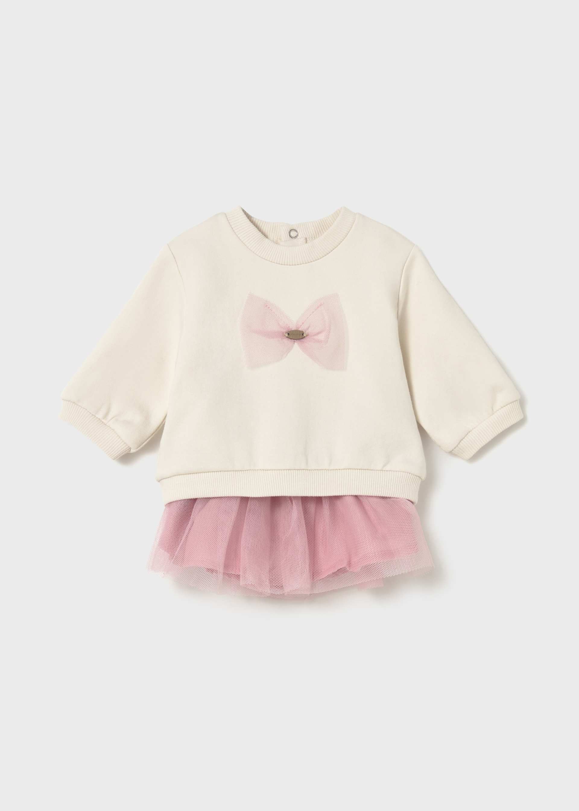 Conjunto falda tul y sudadera recién nacida