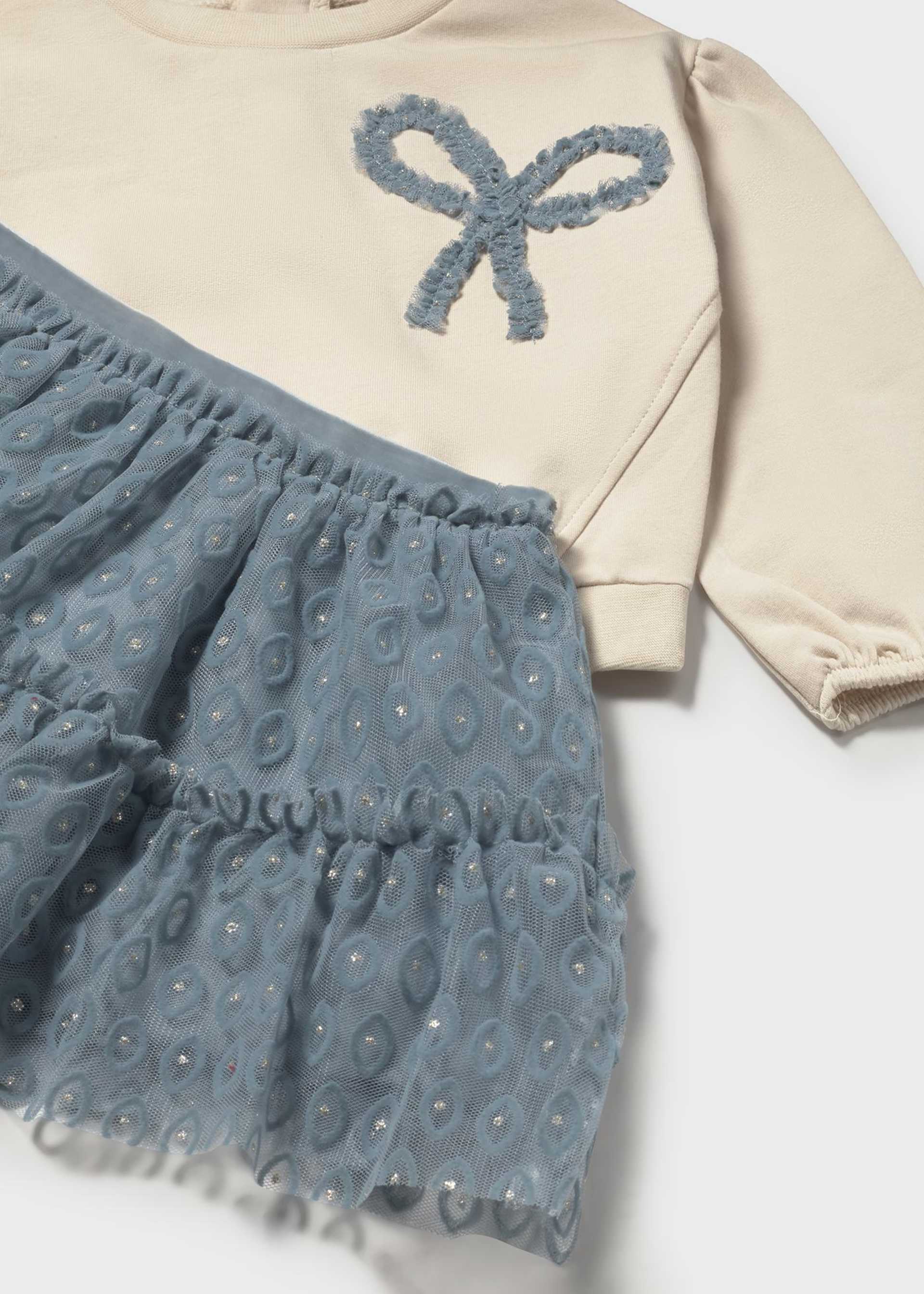 Conjunto falda tul y jersey bebé