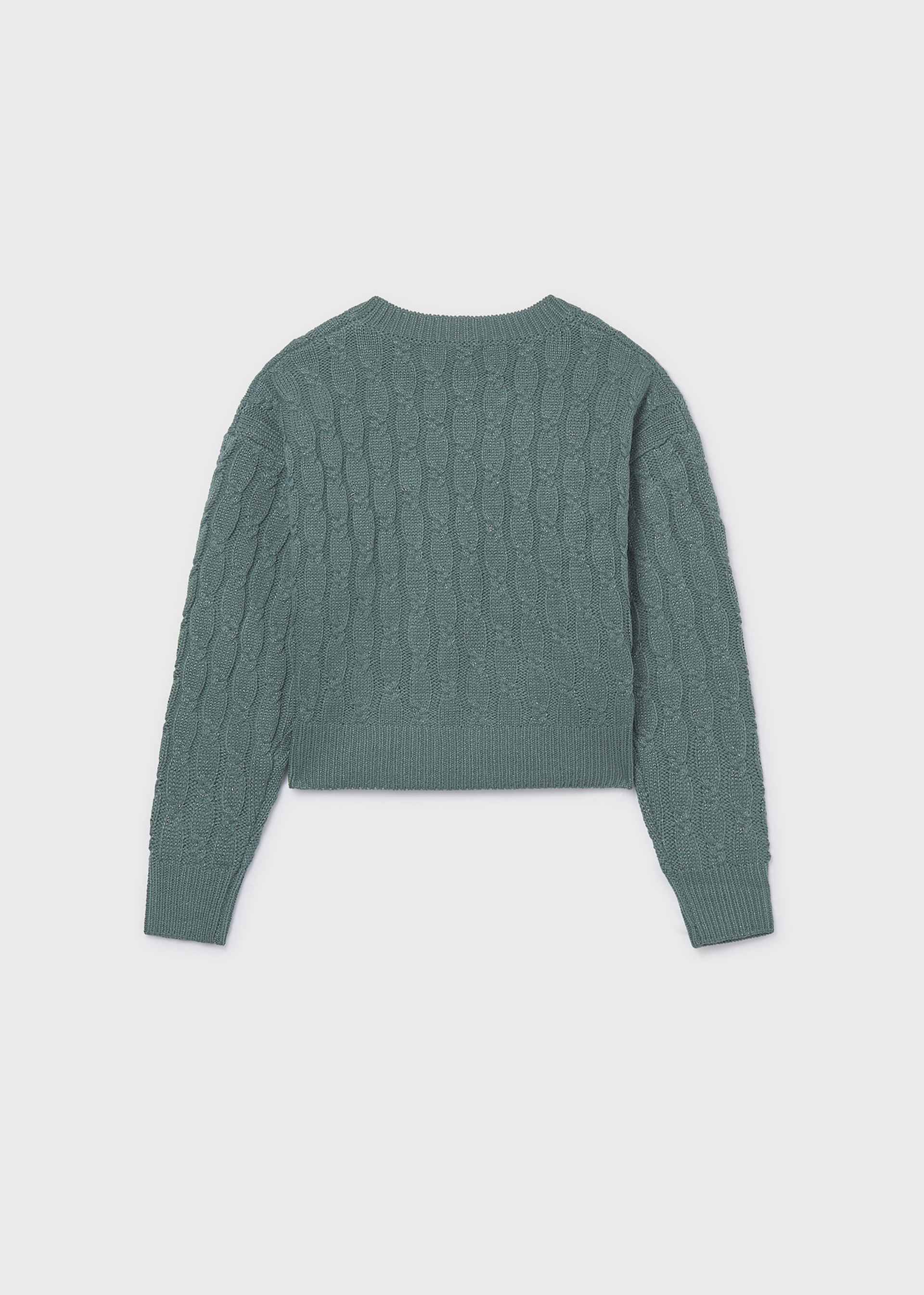 Girls braided knit jumper