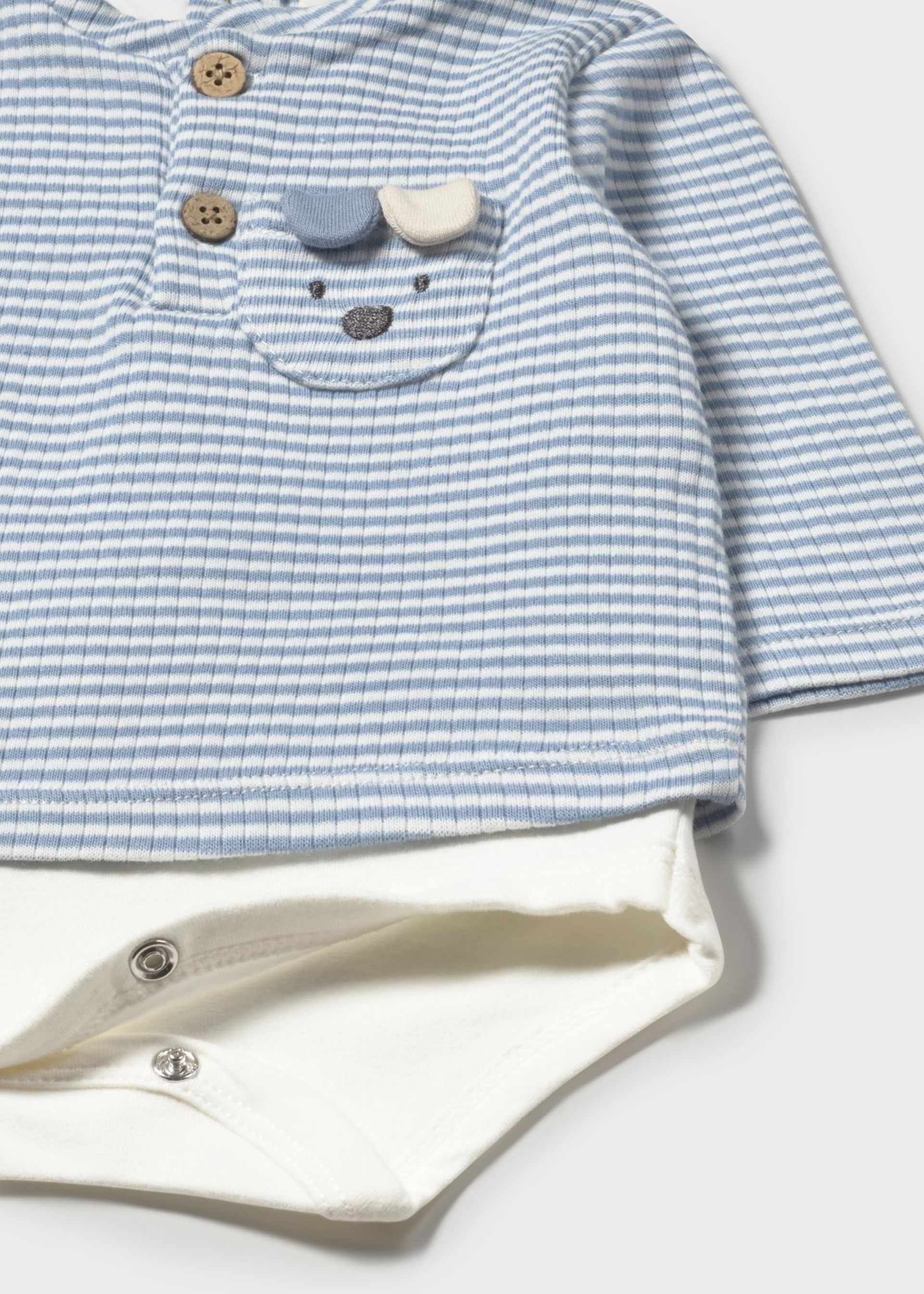 Newborn Boy Striped Bodysuit