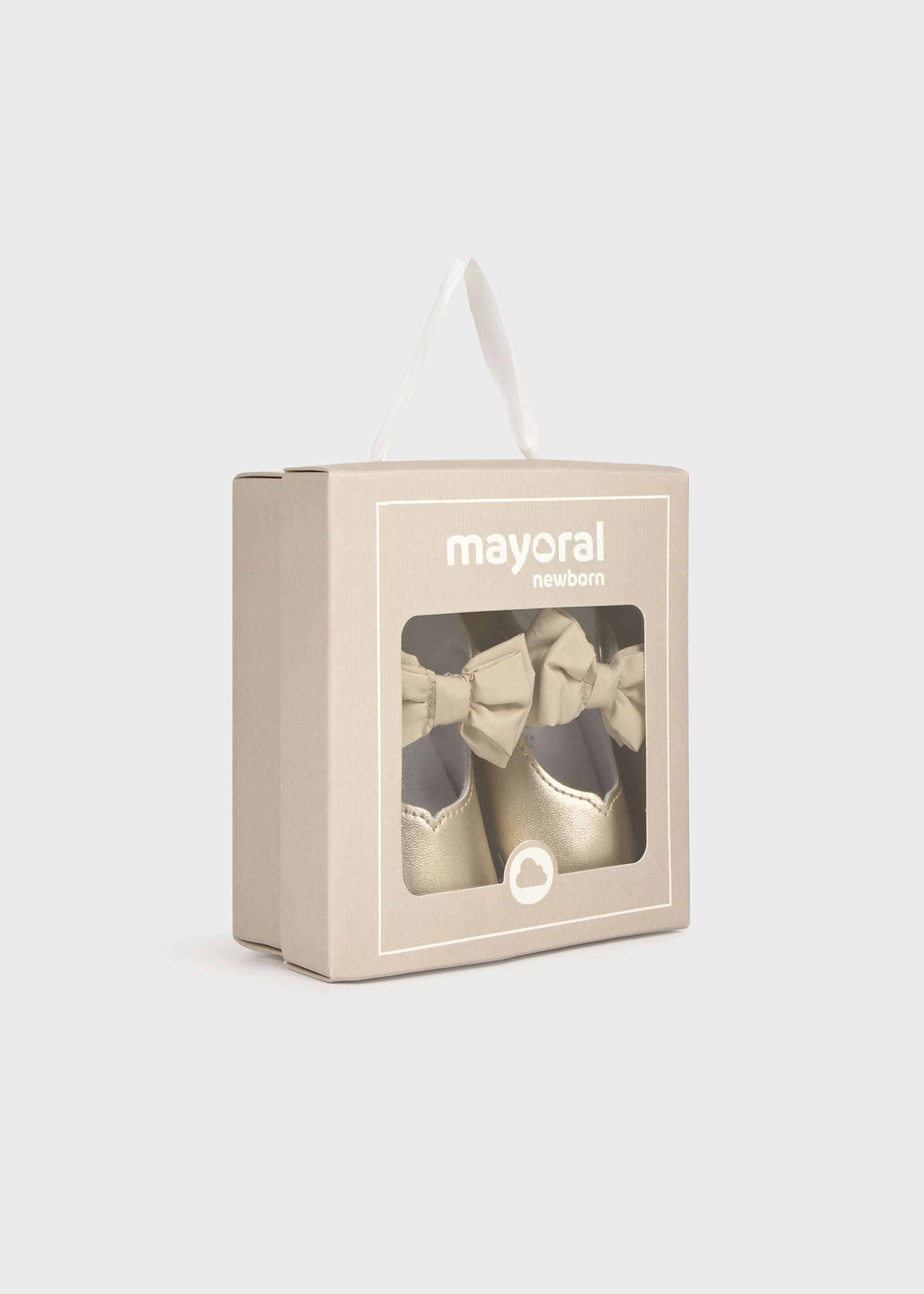 Pantofi cu fundita nou-nascut