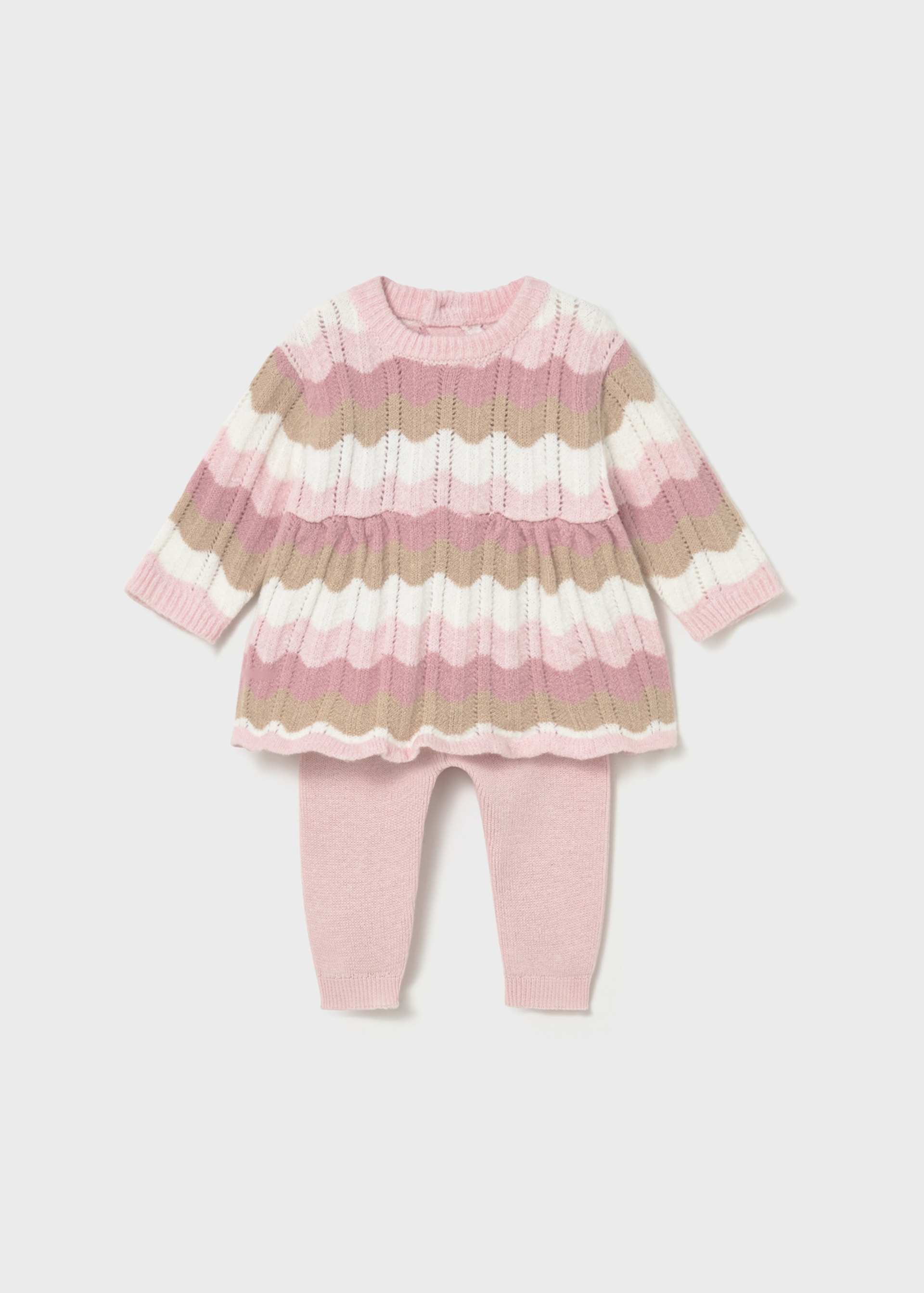 Newborn print jumper and trouser set