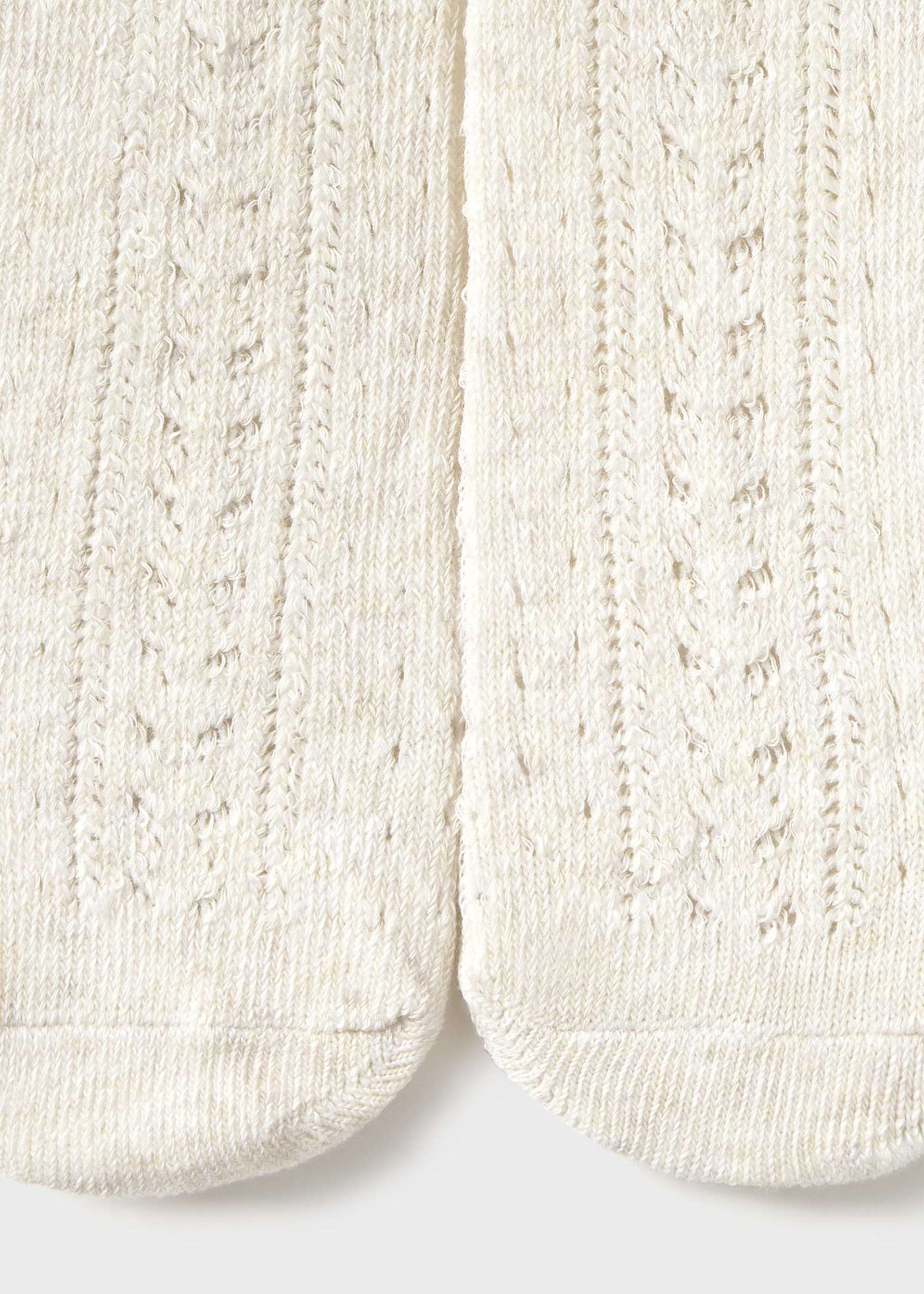 Newborn openwork knit tights