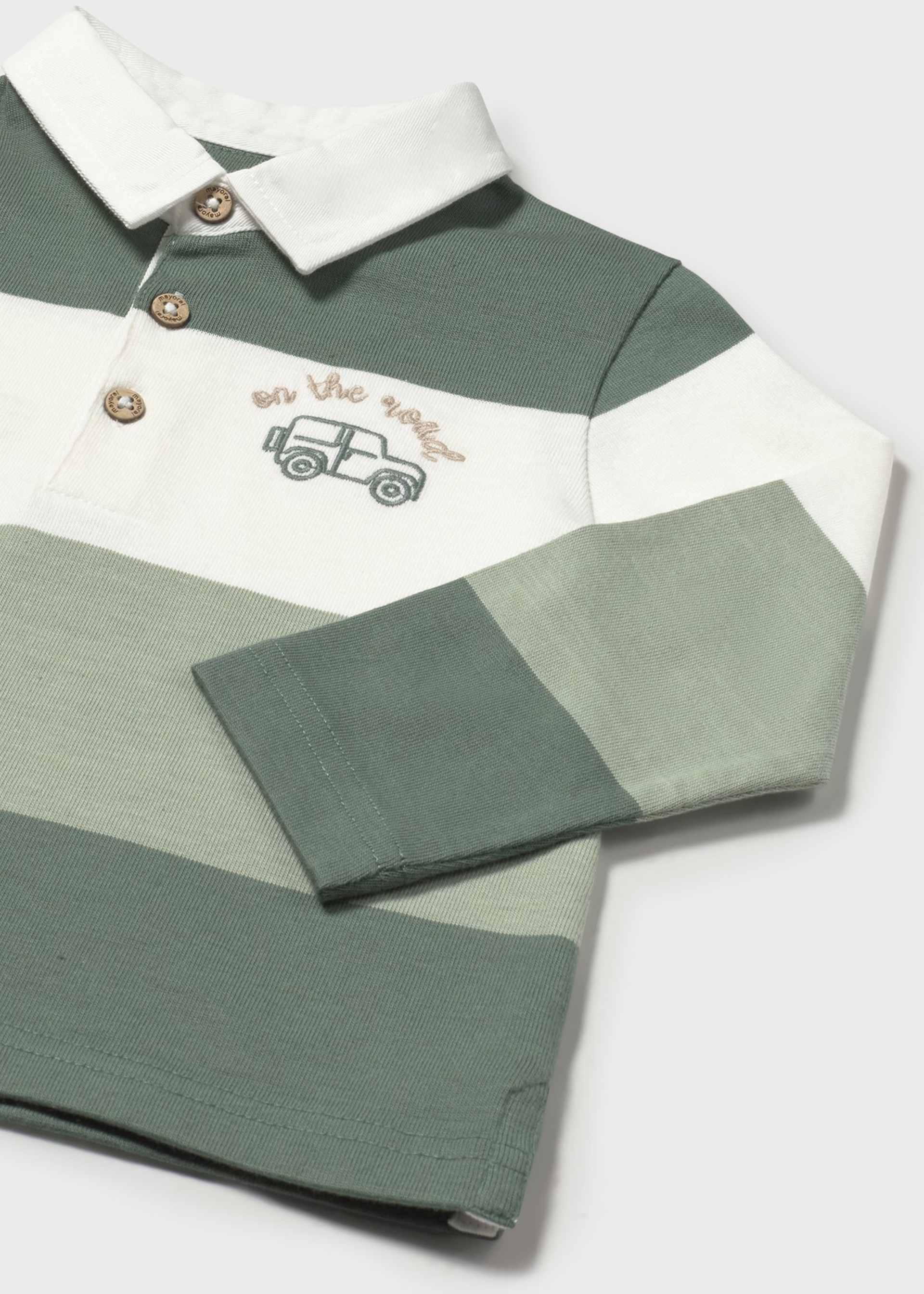 Poloshirt rugby Blockstreifen Baby