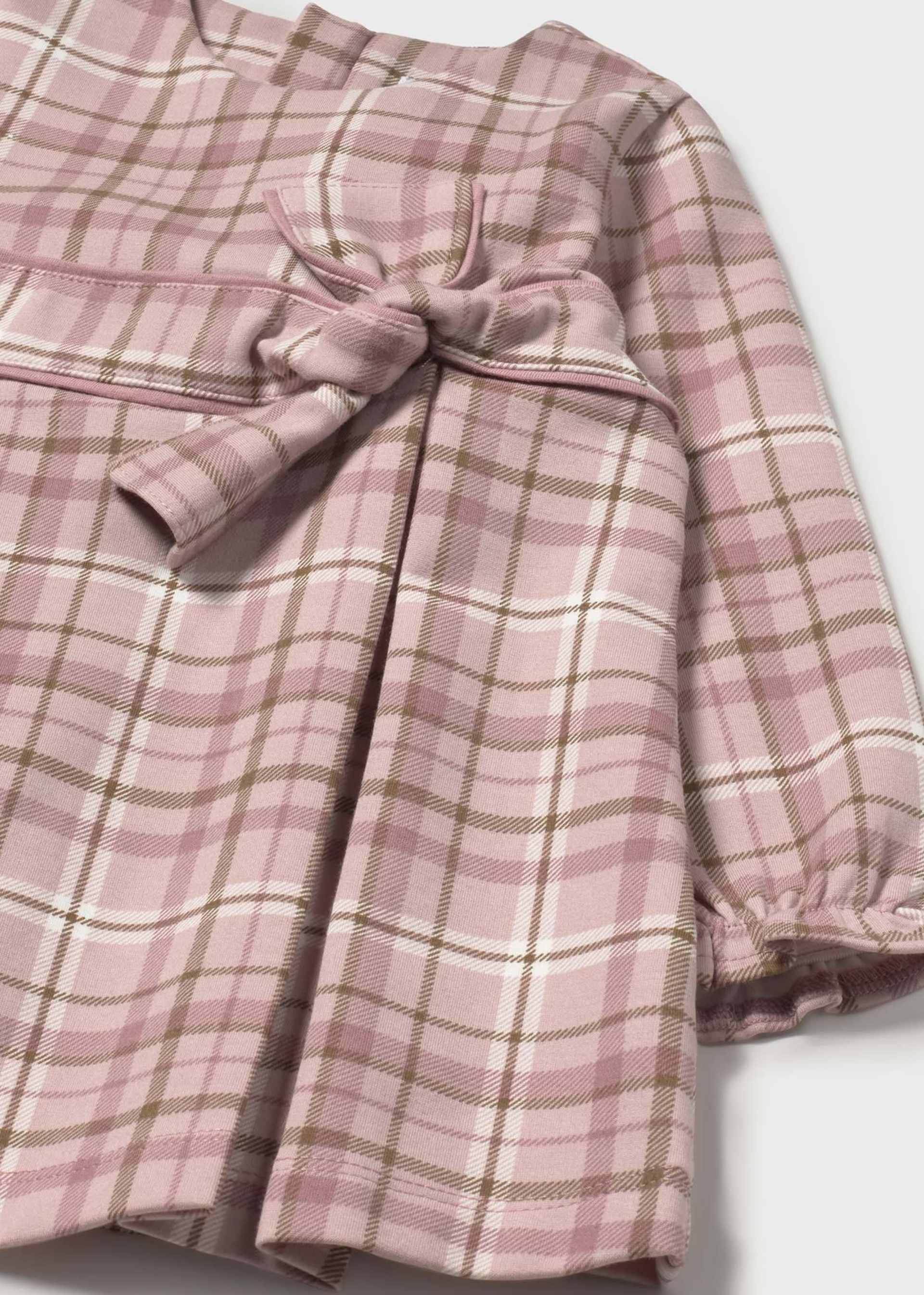Baby plaid knitted dress