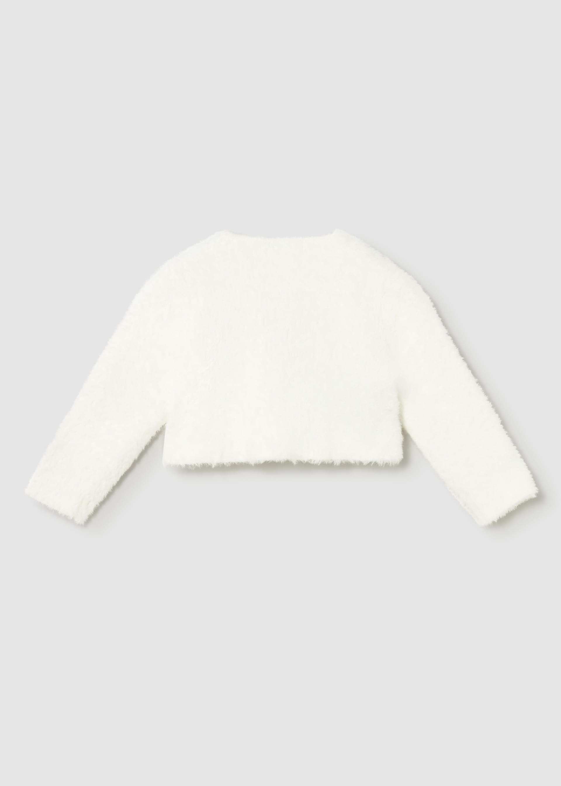 Baby Knit Cardigan with Faux Fur