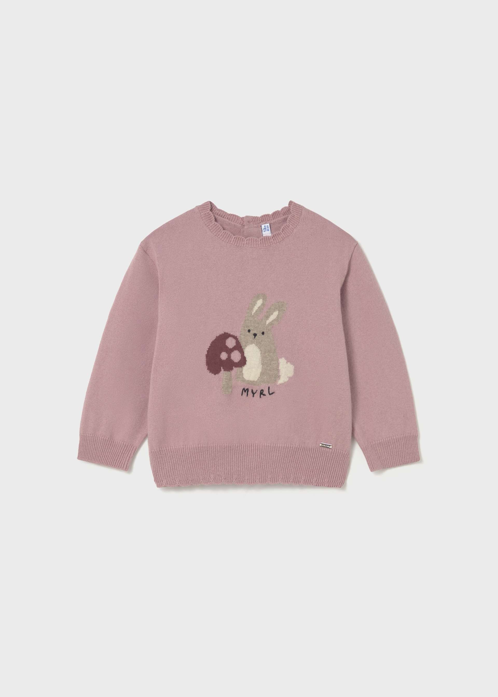 Baby animal motif jumper