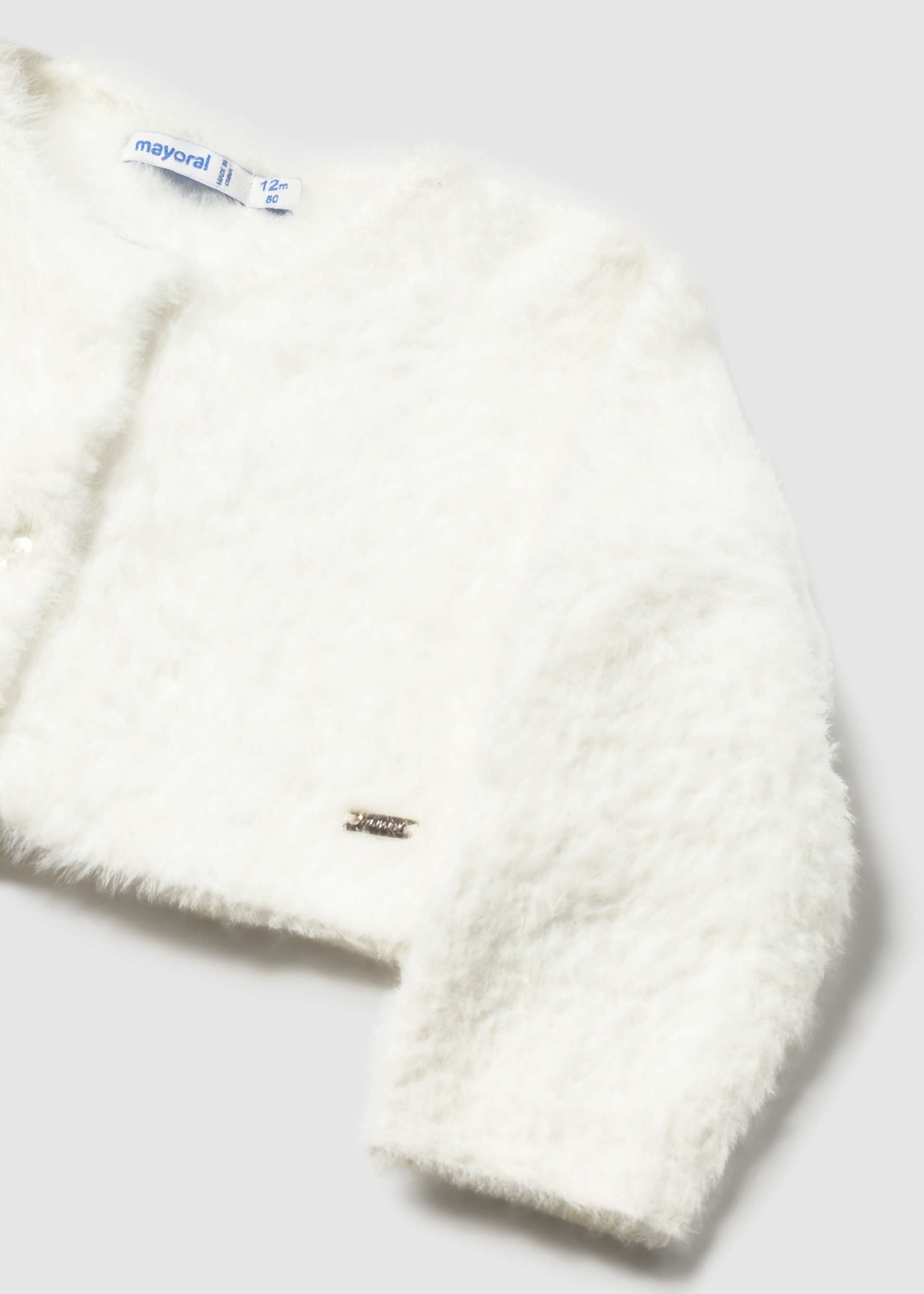 Baby Knit Cardigan with Faux Fur