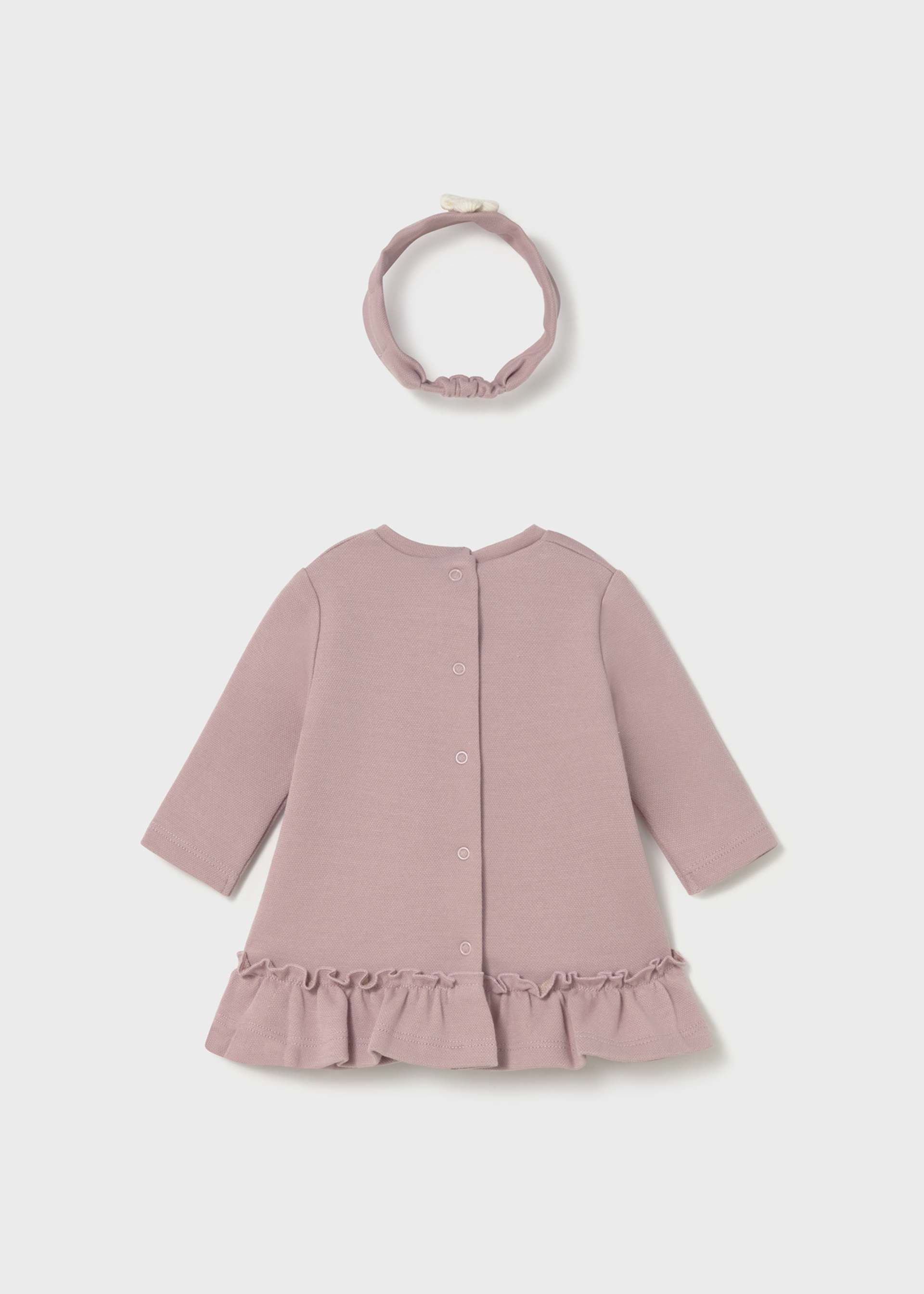 Vestido con diadema recién nacida