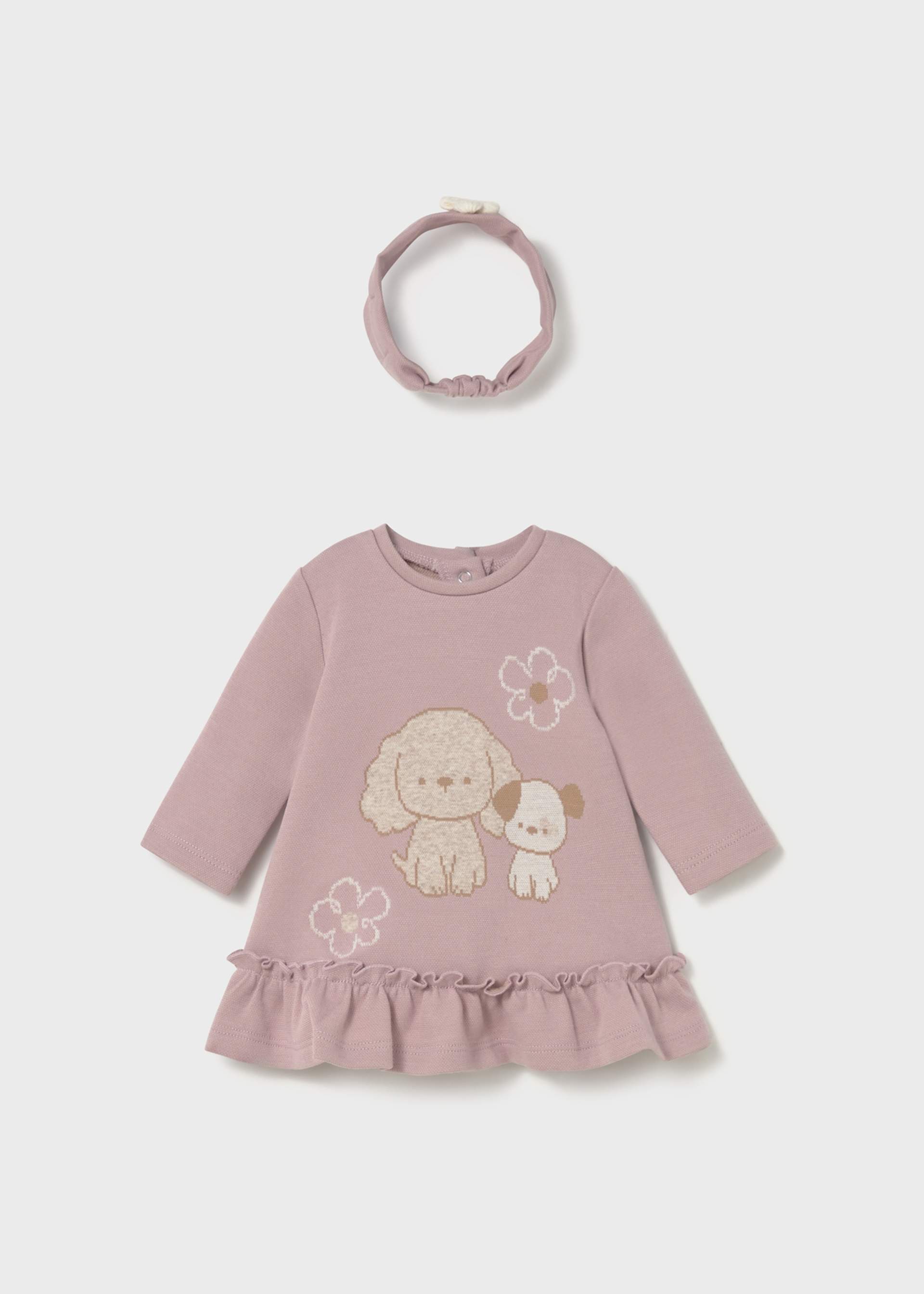 Rochie cu bentita nou-nascut