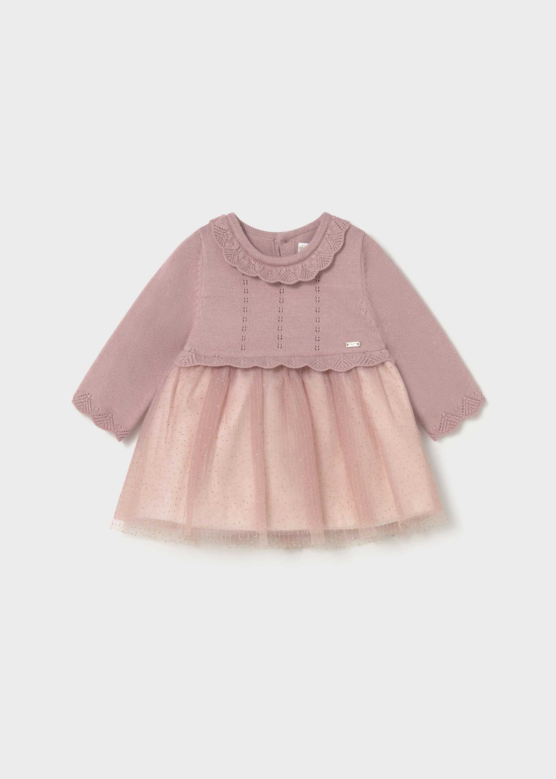 Vestito in maglia e tulle neonata