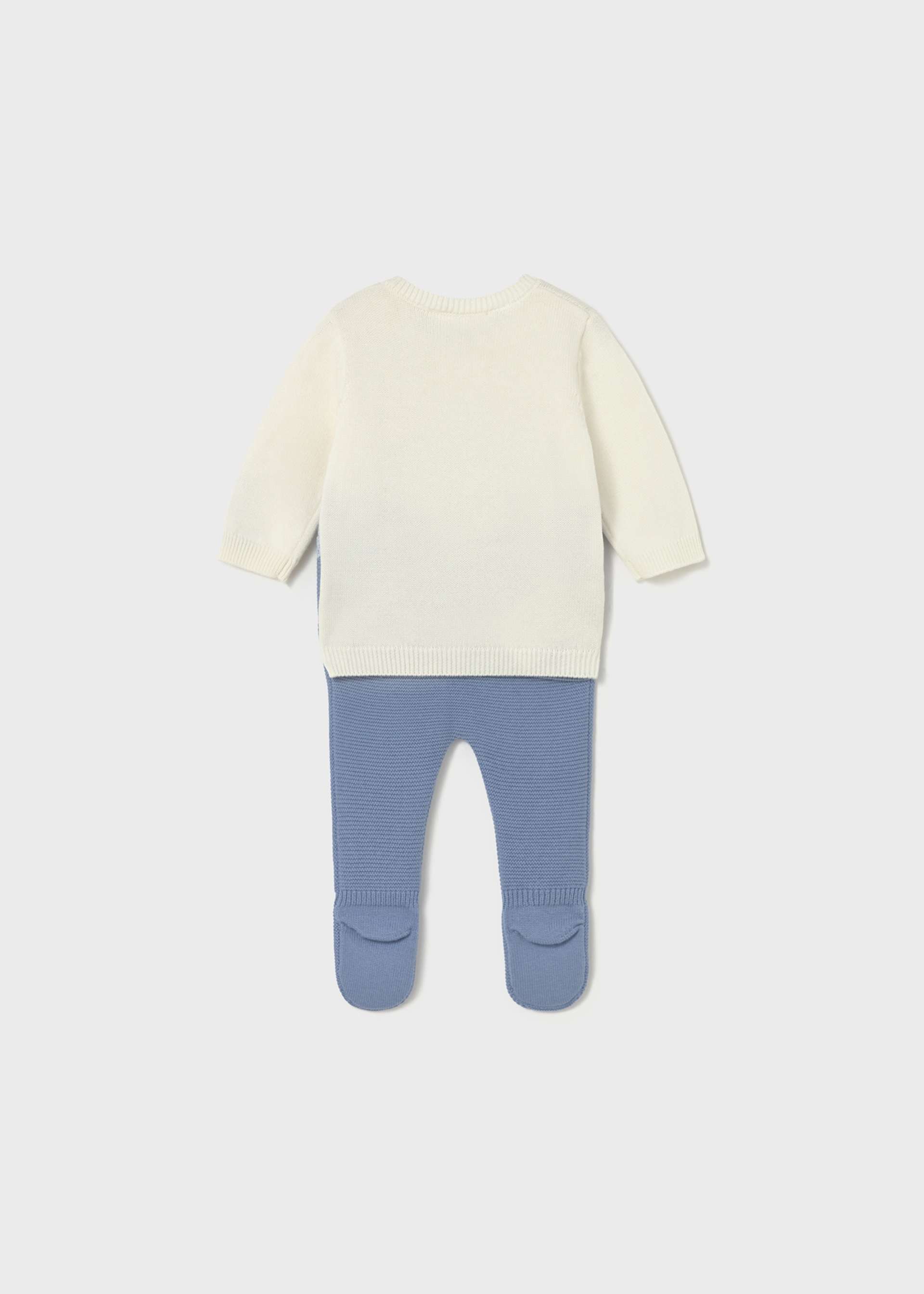Strick-Set Strampler Hose und Sweatshirt Neugeborene