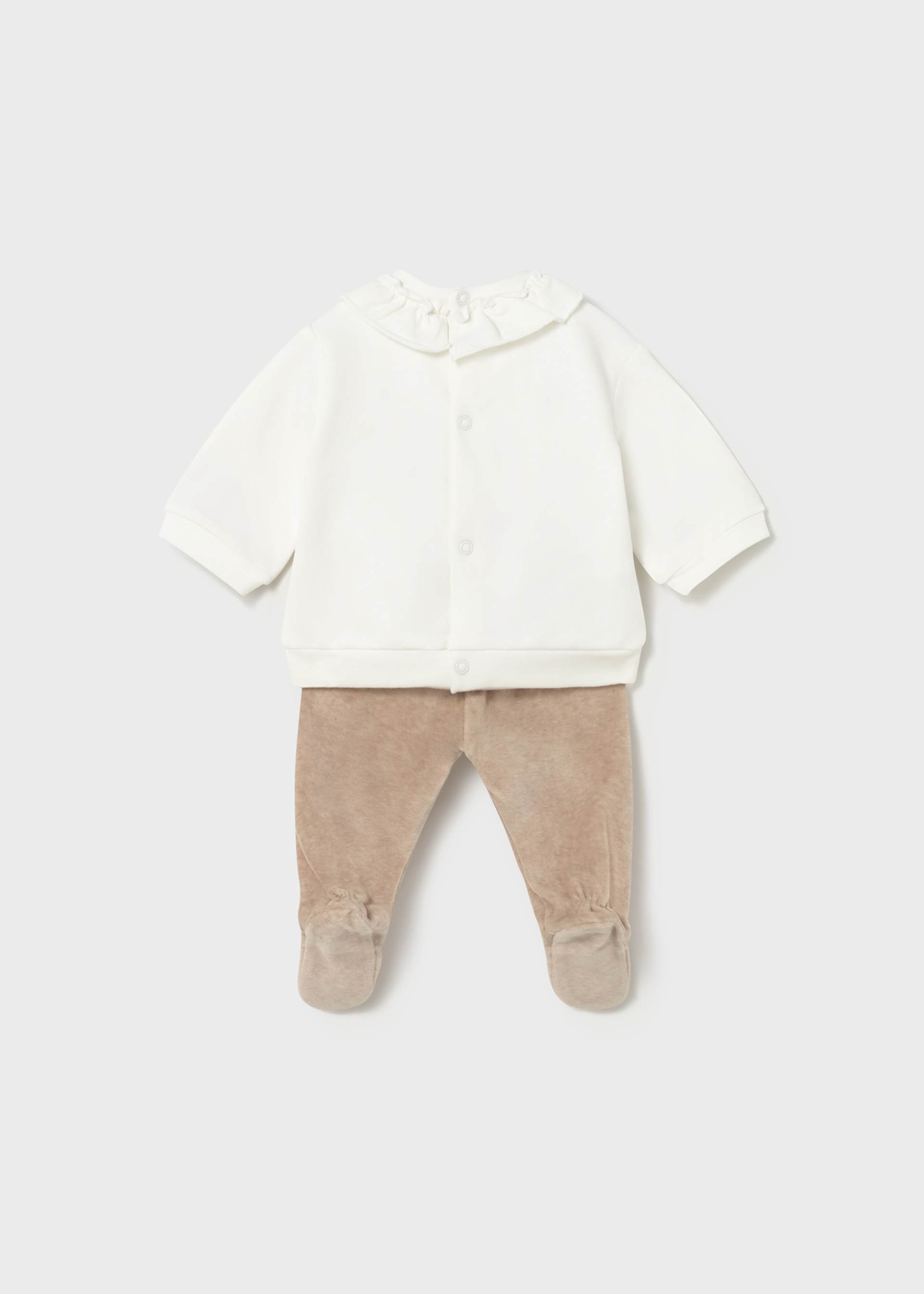 Newborn Girl Pants and Sweatshirt Set