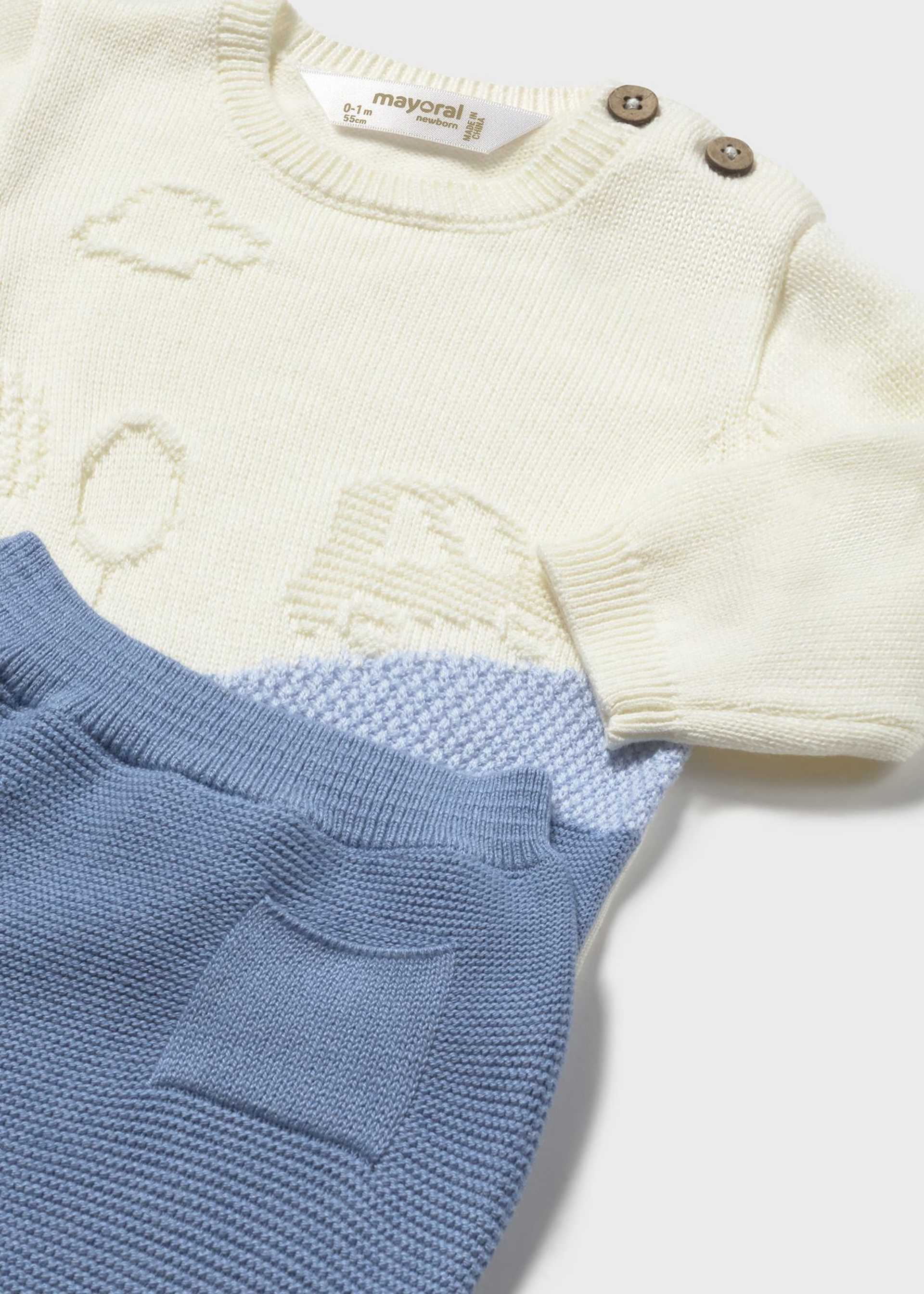 Newborn Knit Pants and Sweatshirt Set