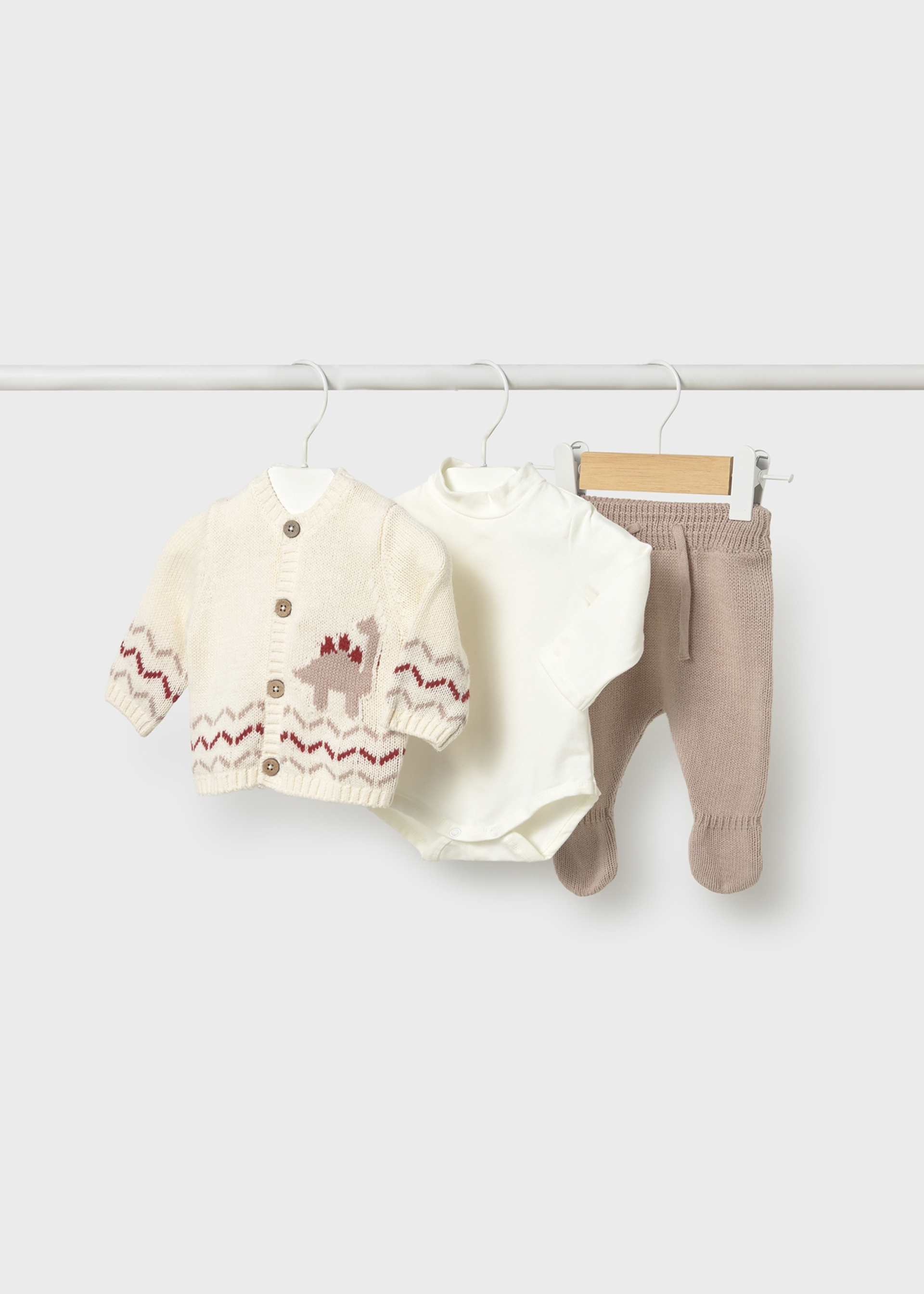 Newborn Girl 3-Piece Knit Set