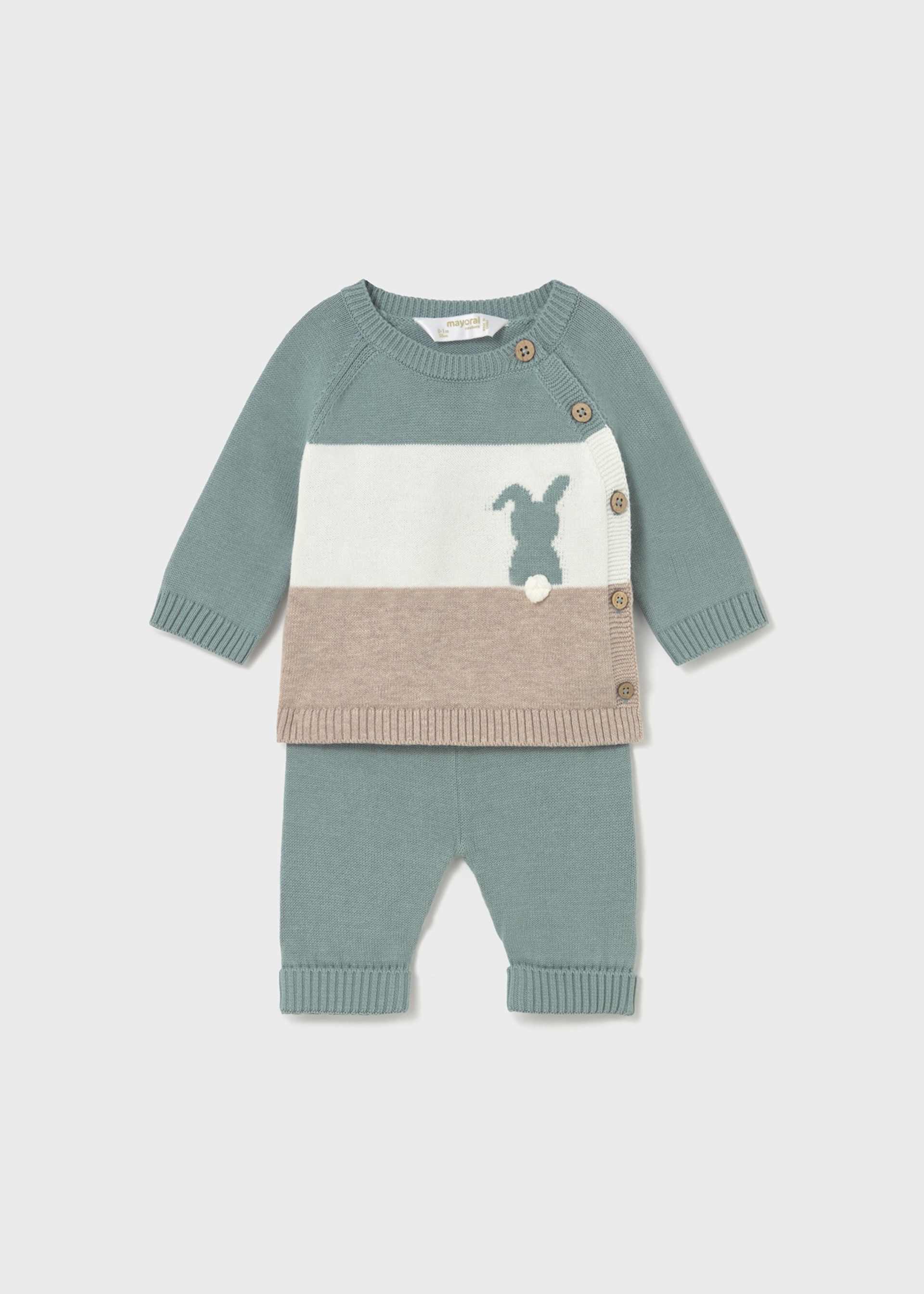 Newborn Knit Pants and Sweatshirt Set