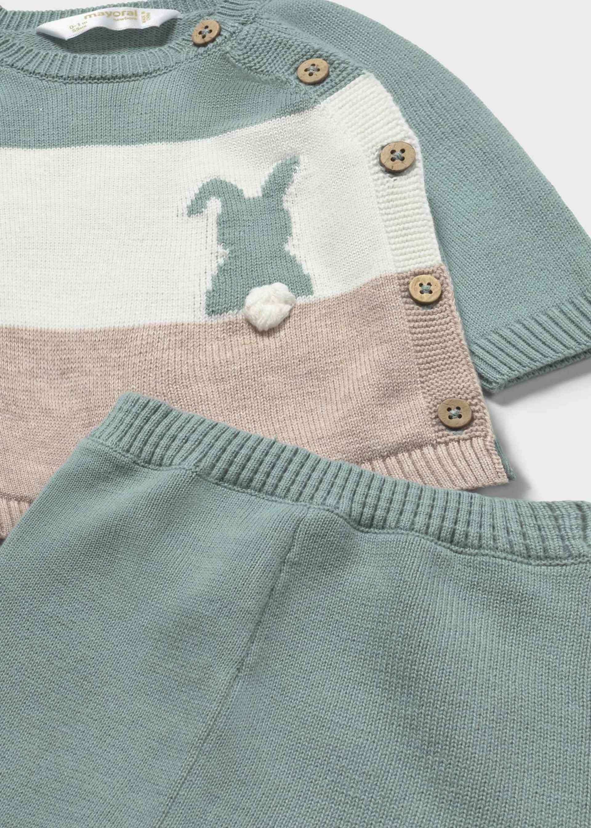 Newborn Knit Pants and Sweatshirt Set