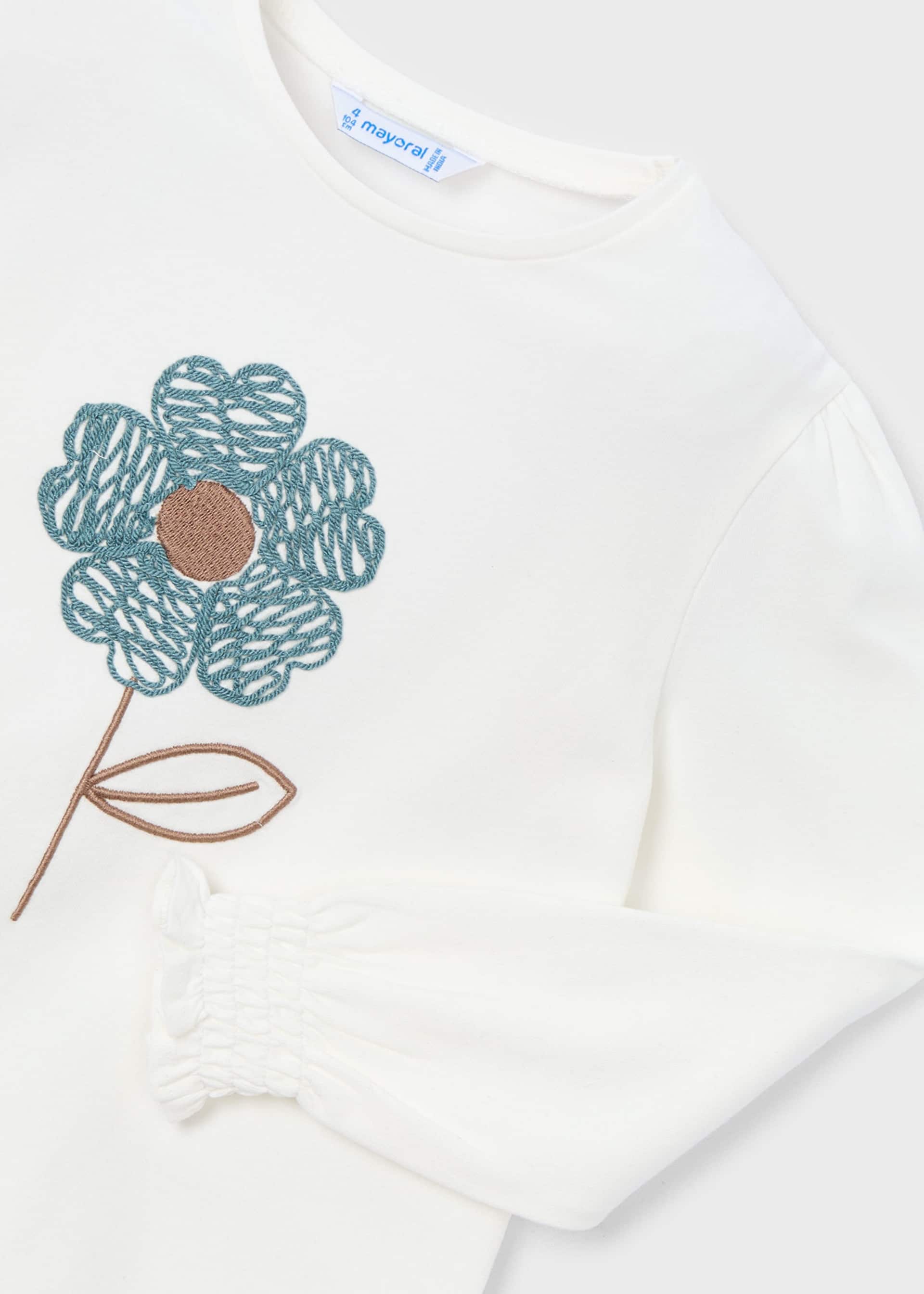 Shirt Blumenapplikation Mädchen