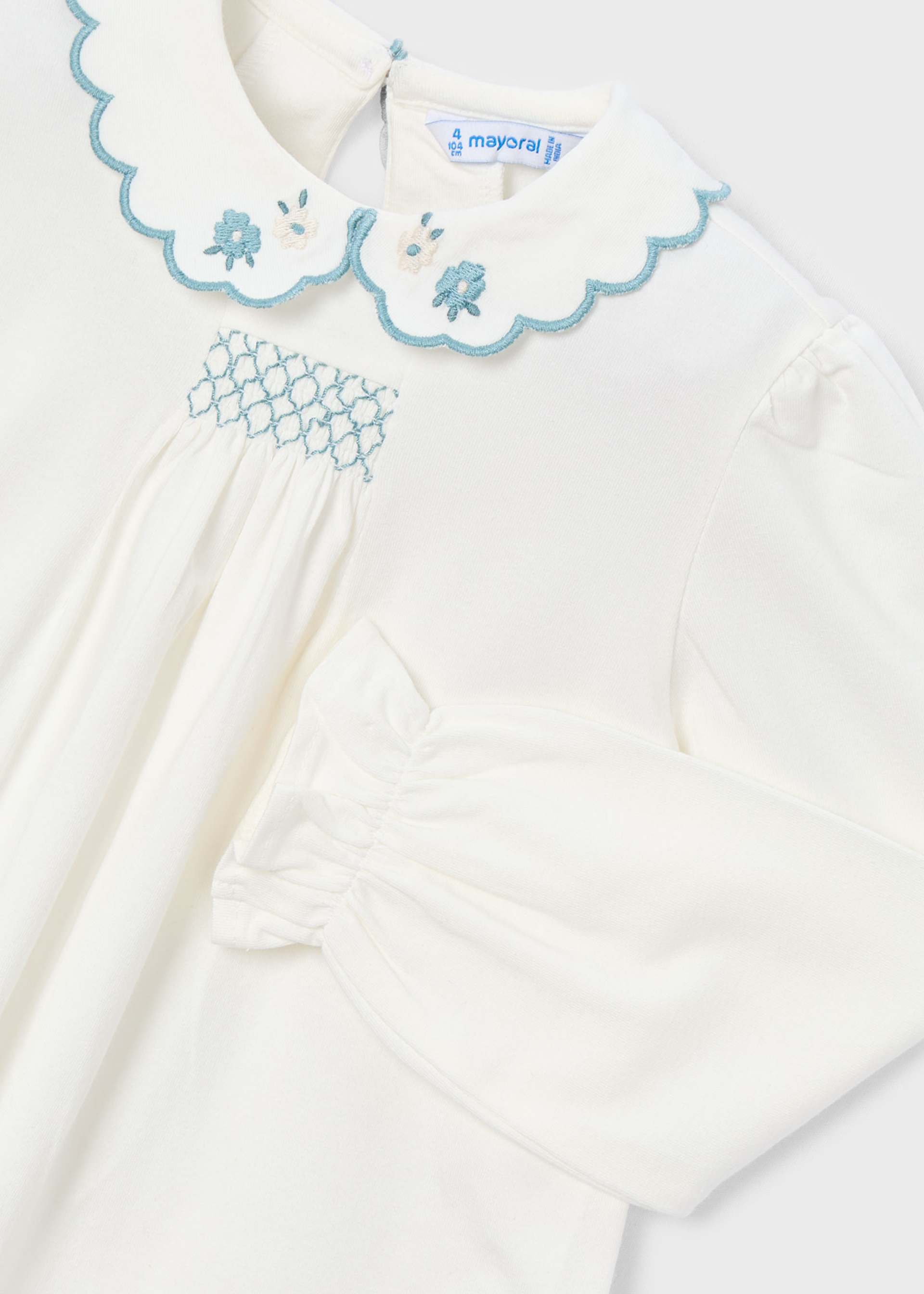 Bluse Stickkragen Mädchen