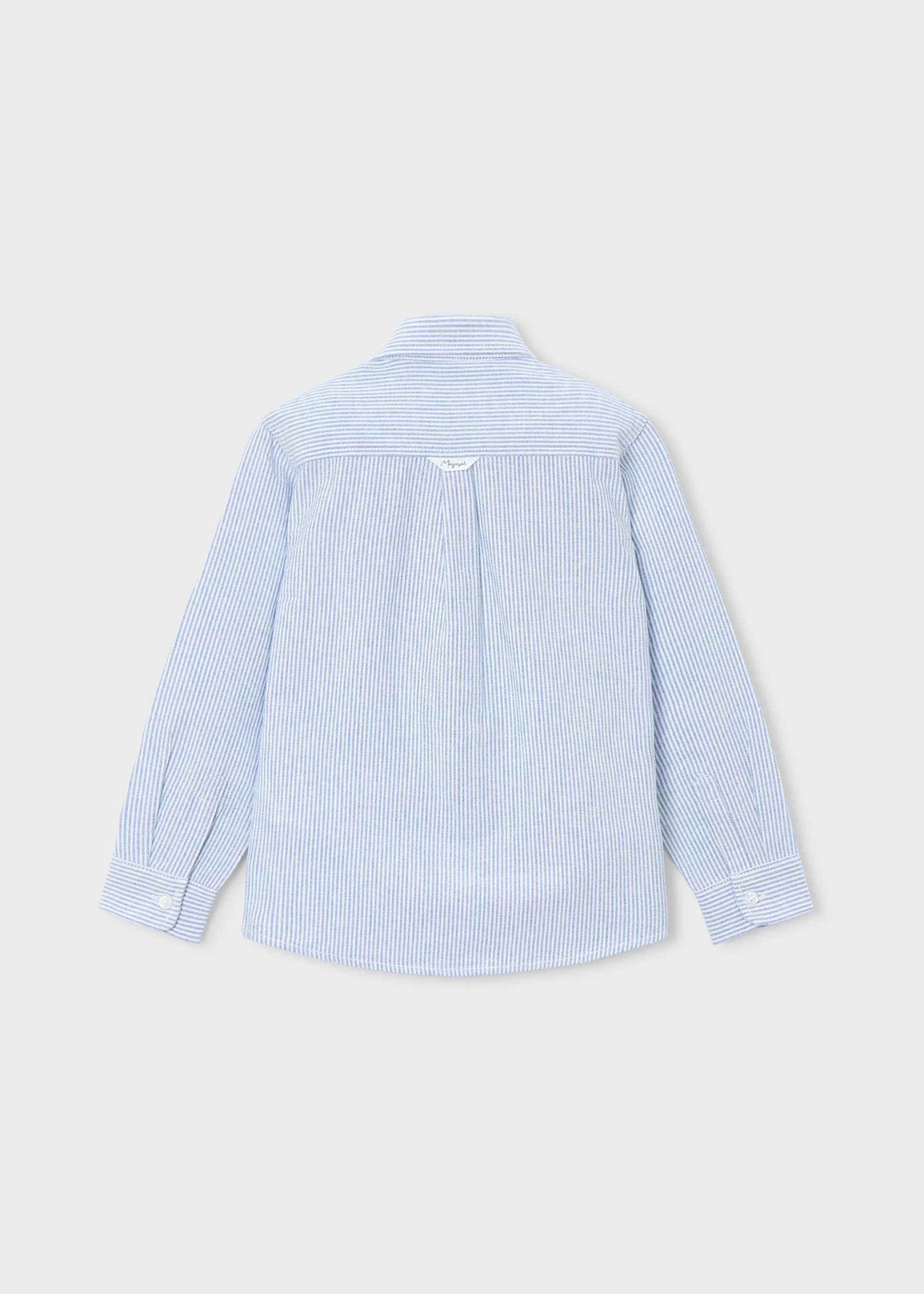 Boy striped oxford collar shirt