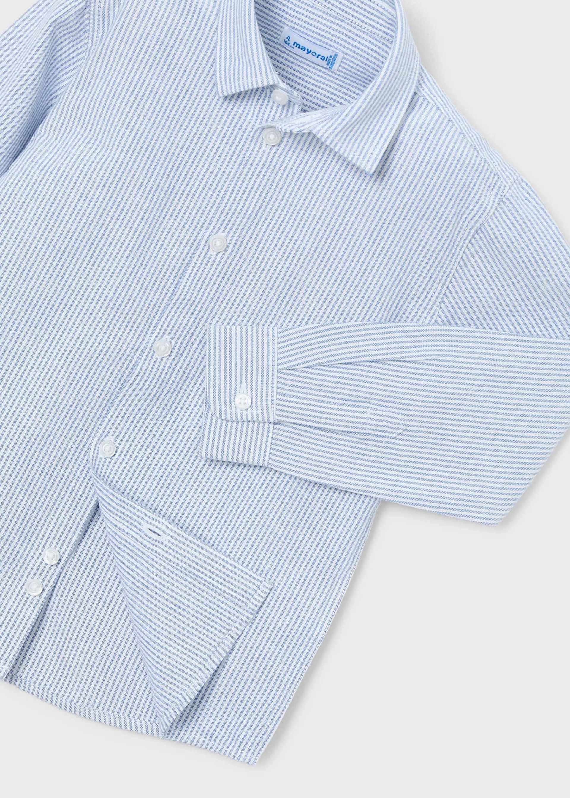 Boy striped oxford collar shirt