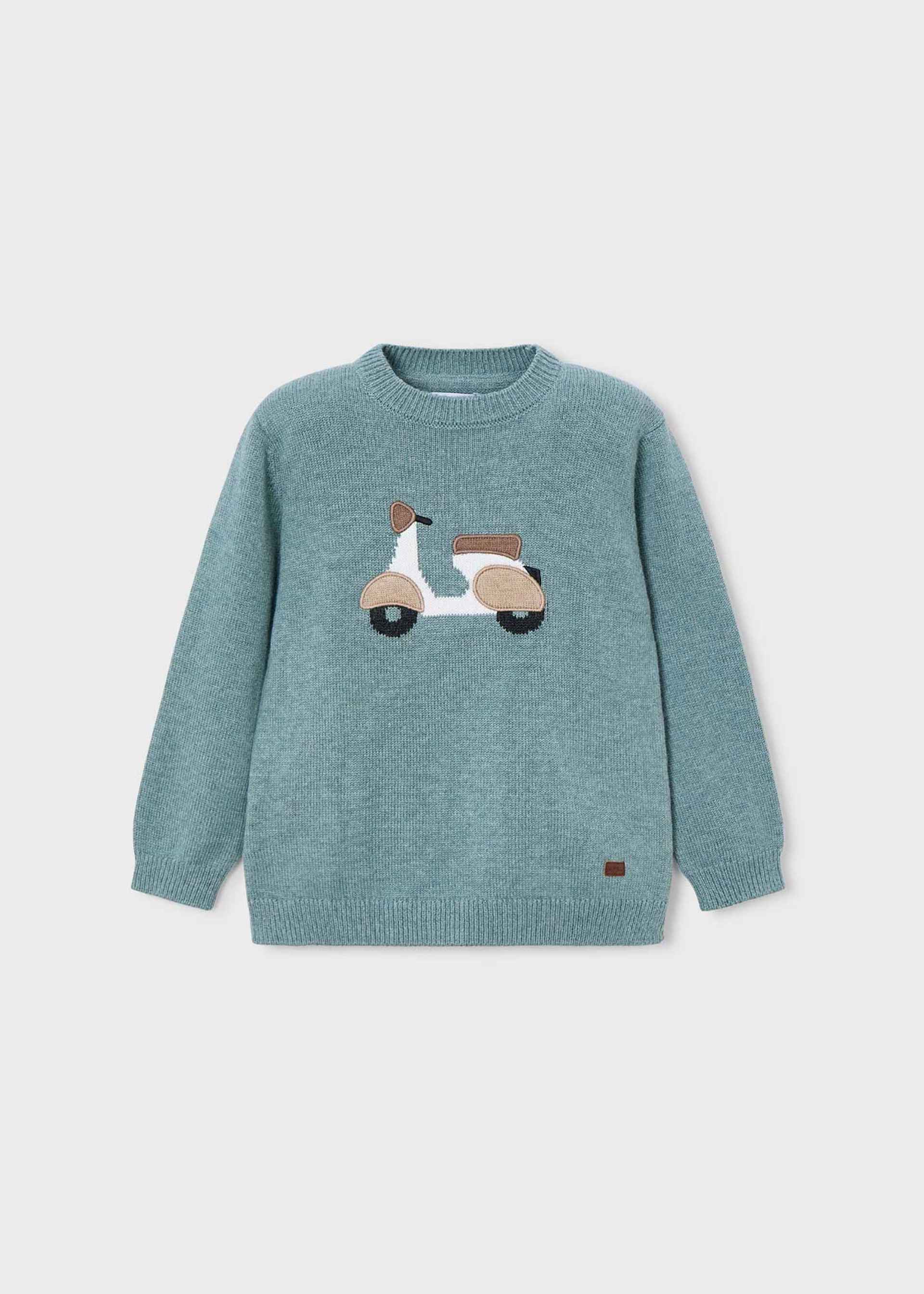 Pull motif intarsia garçon