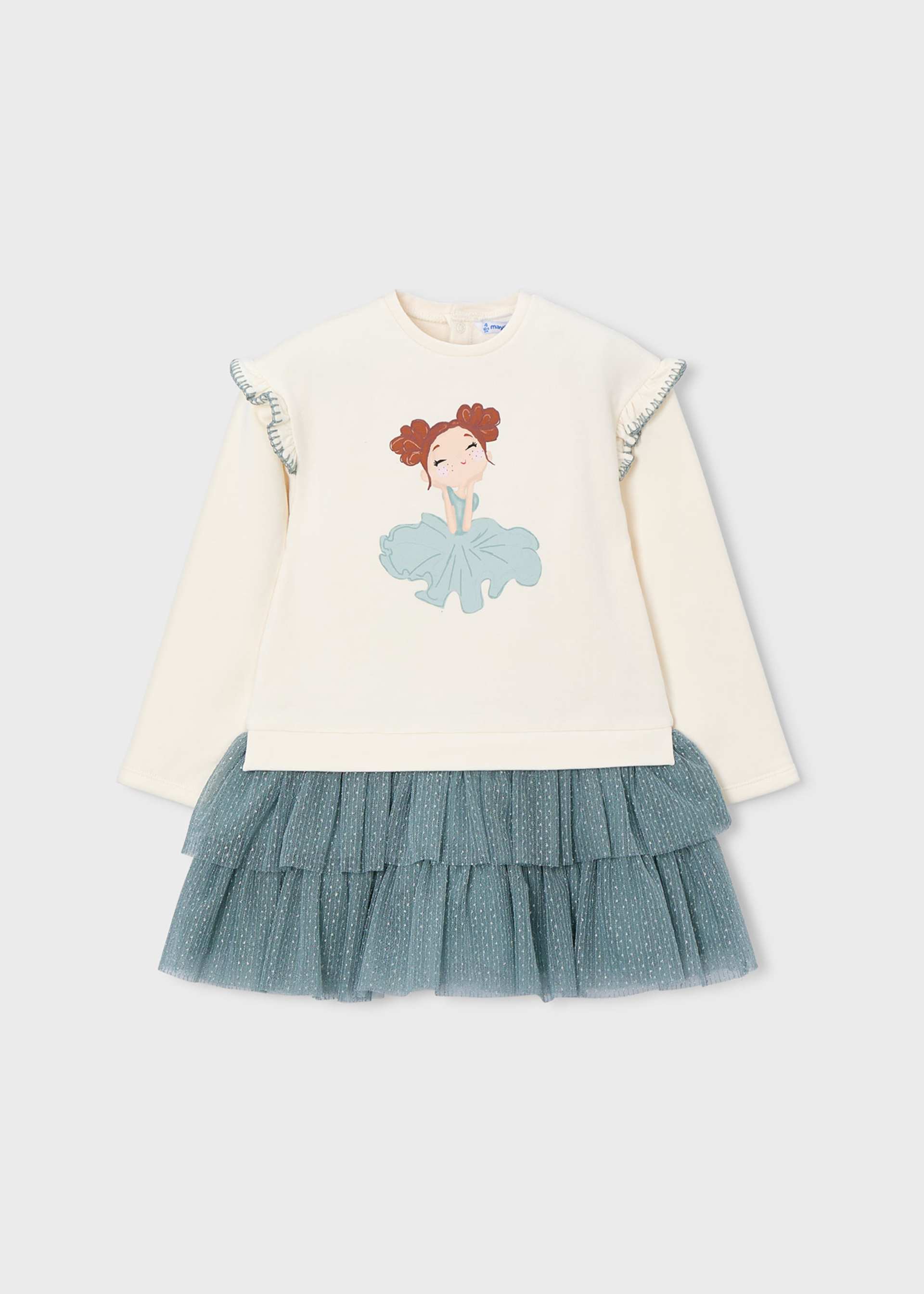 Vestido combinado tul niña
