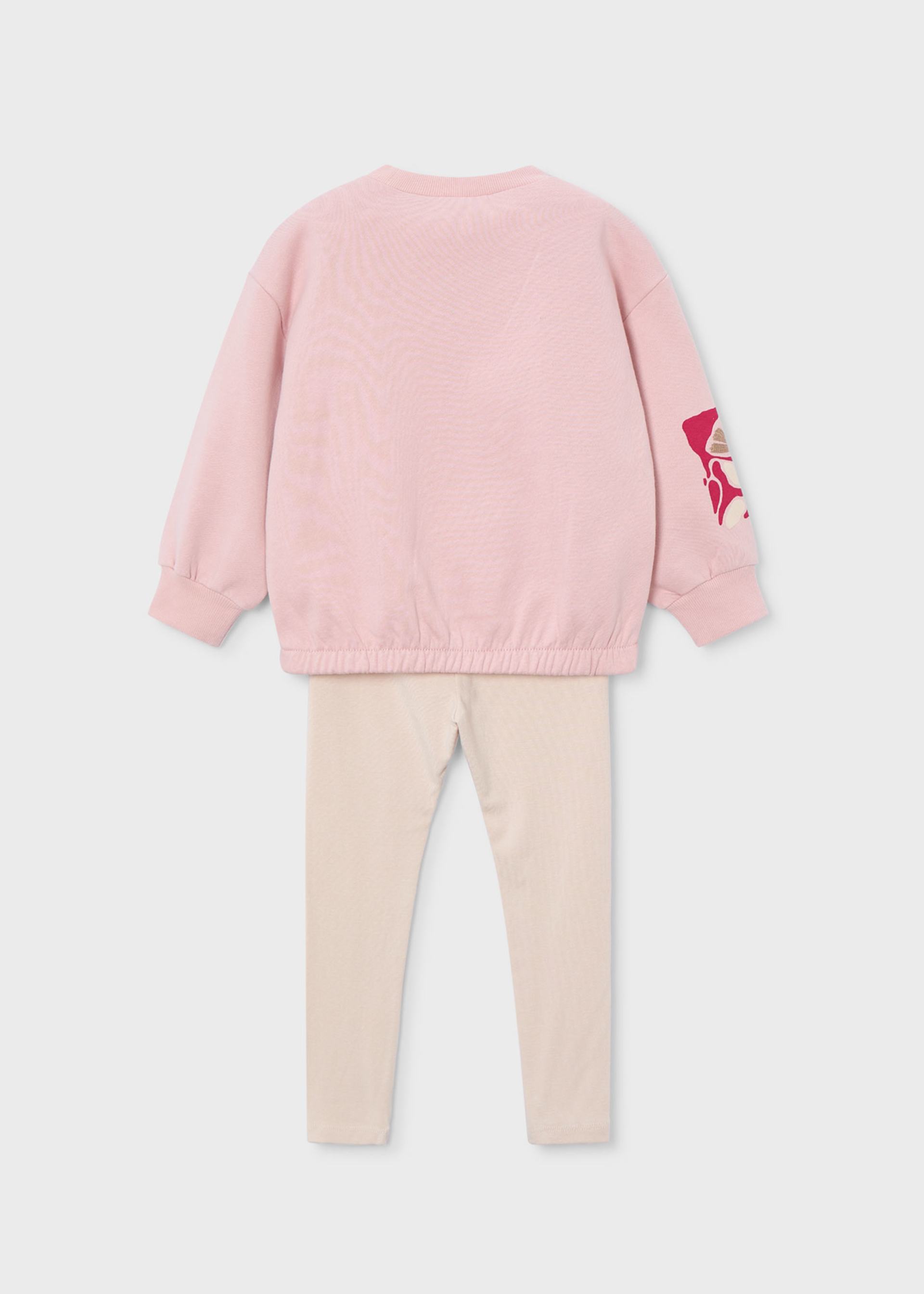 Girl Printed Sweatshirt and Leggings Set