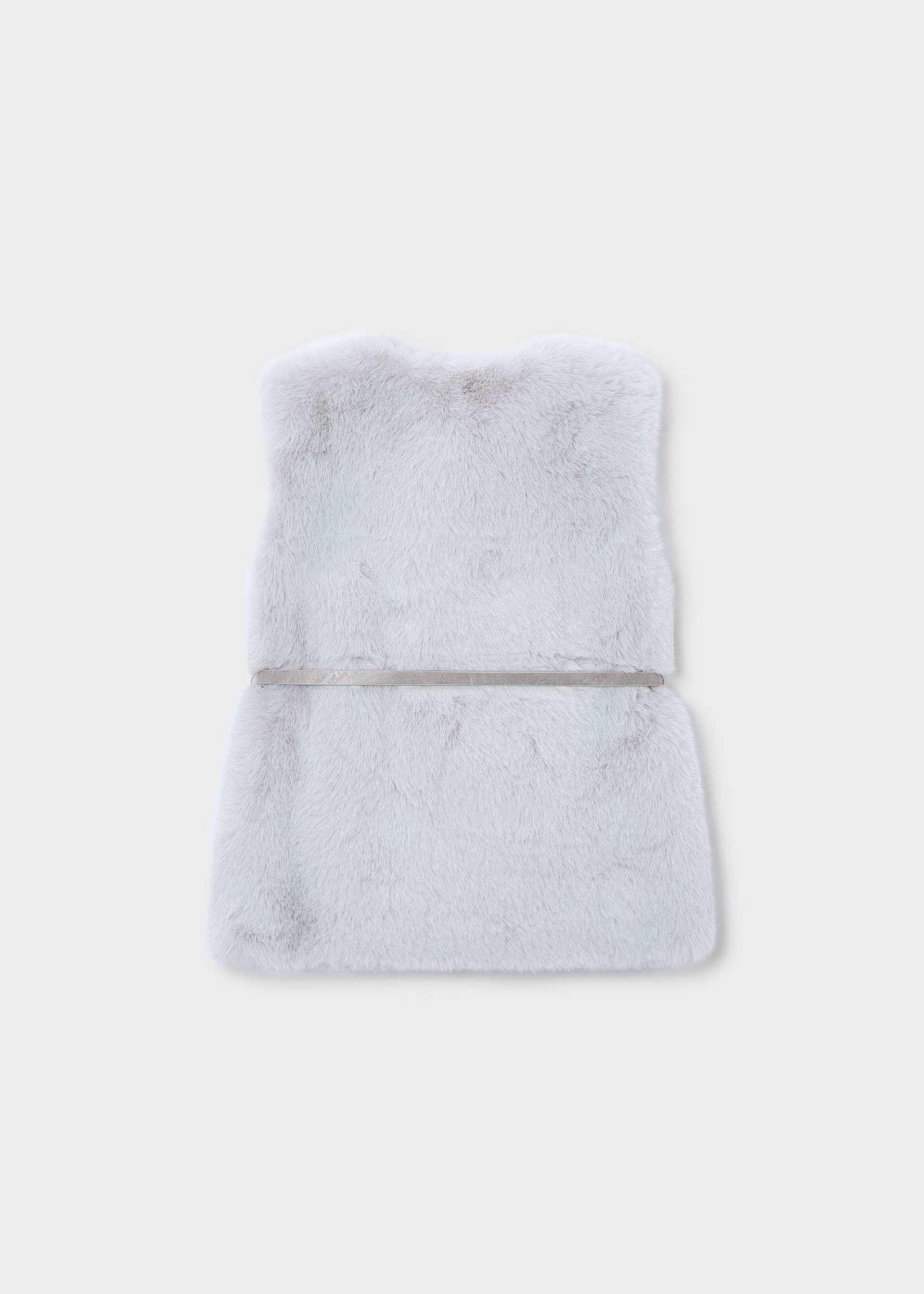 Girls fur gilet with belt