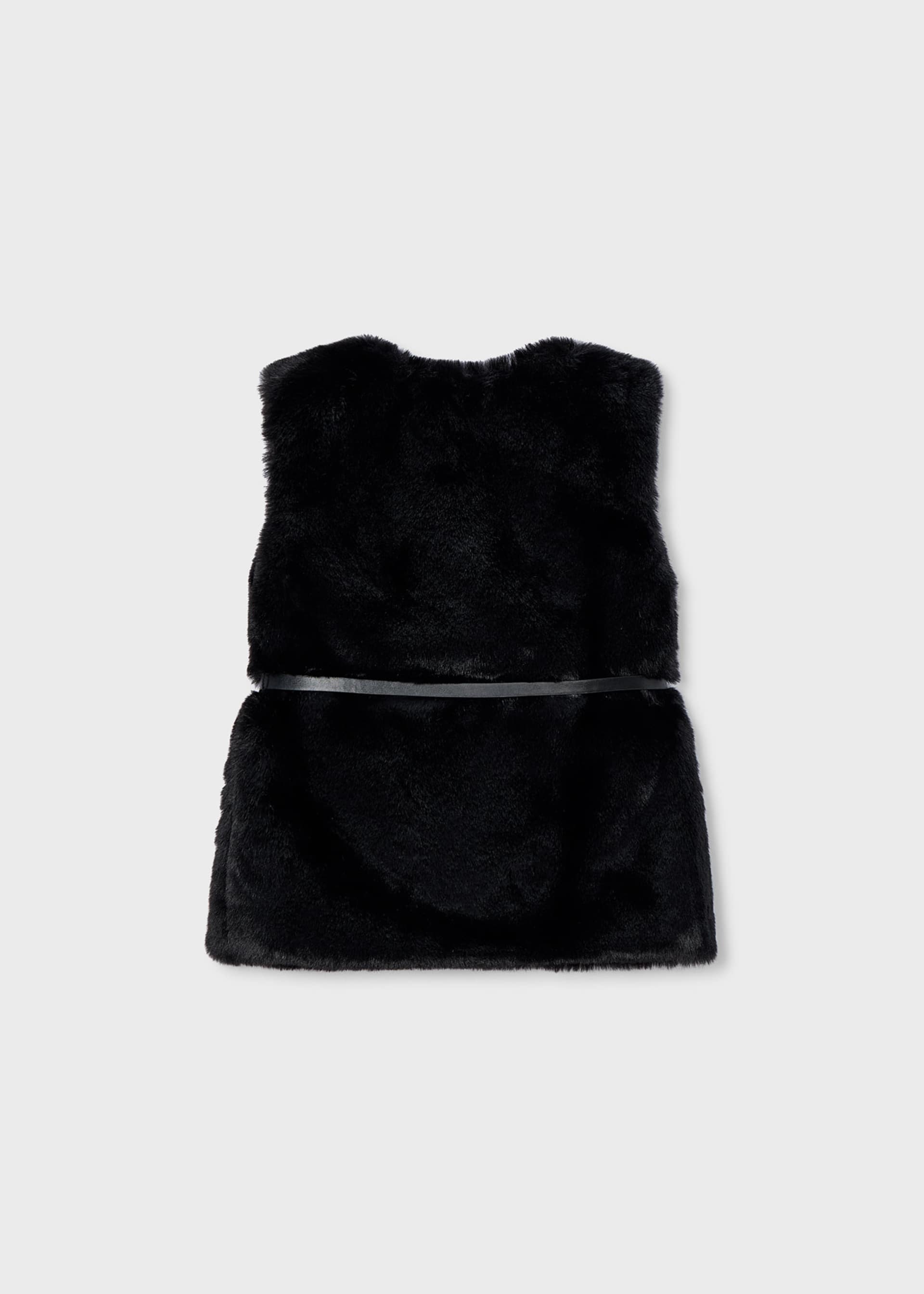 Gilet pellicciotto con cintura bambina