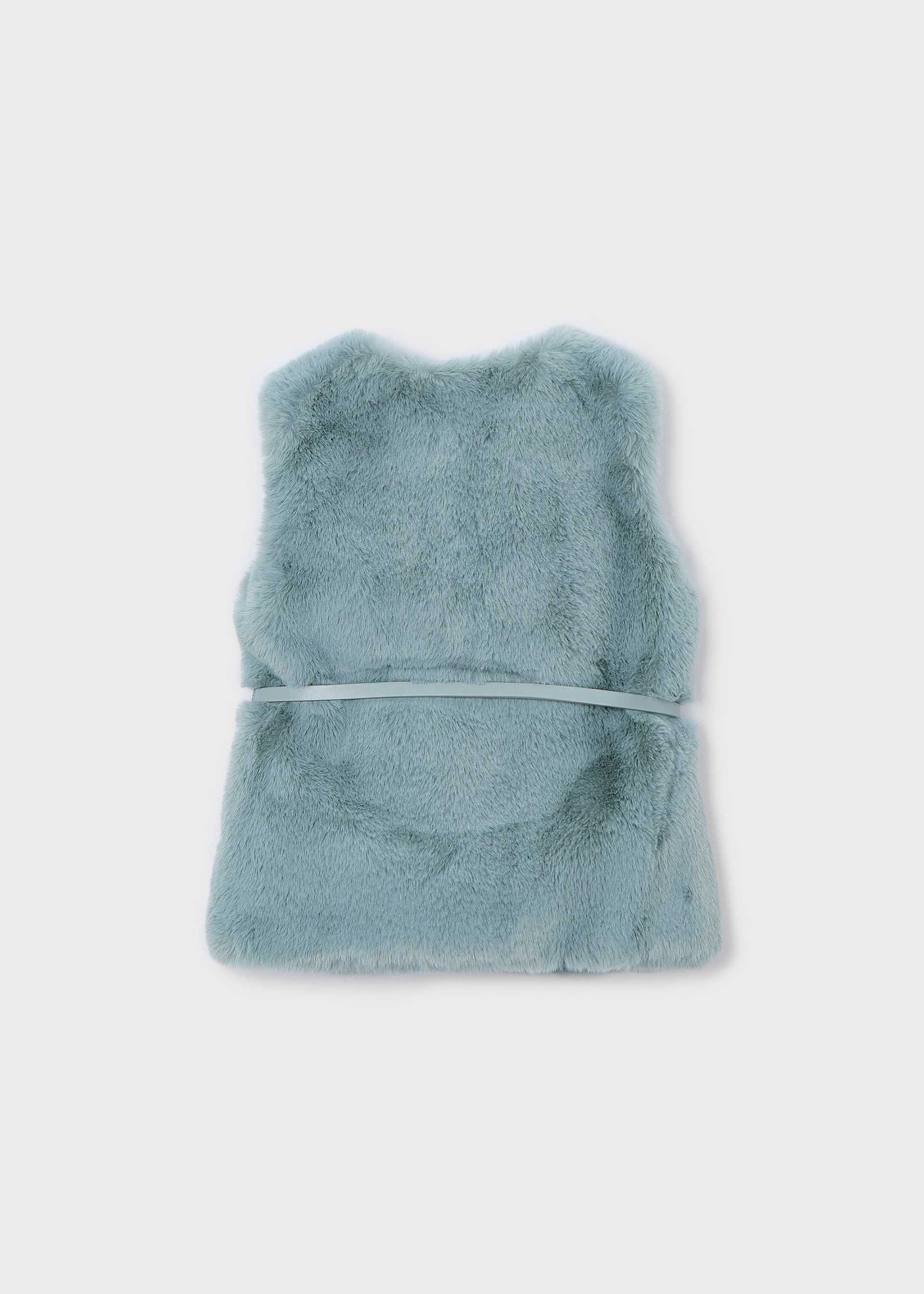 Gilet pellicciotto con cintura bambina