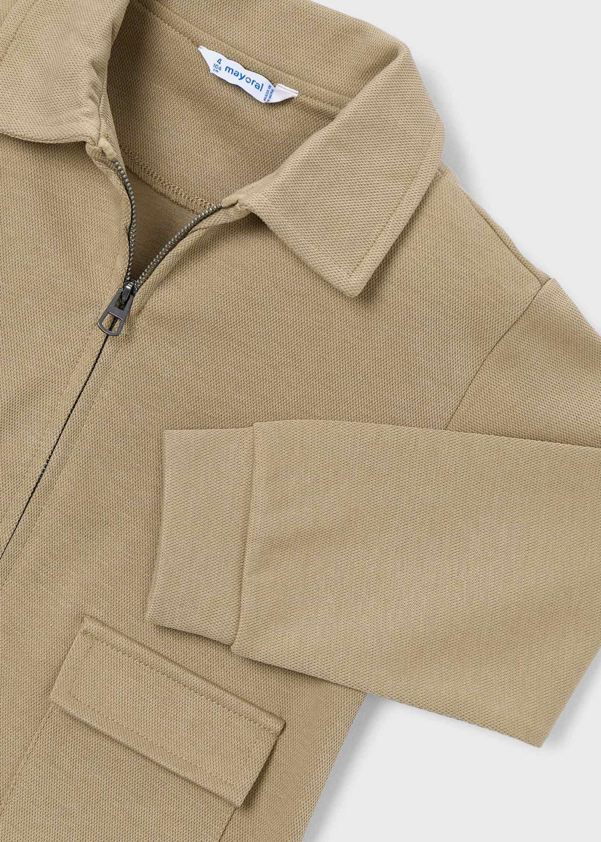 Boy Polo Collared Knit Jacket