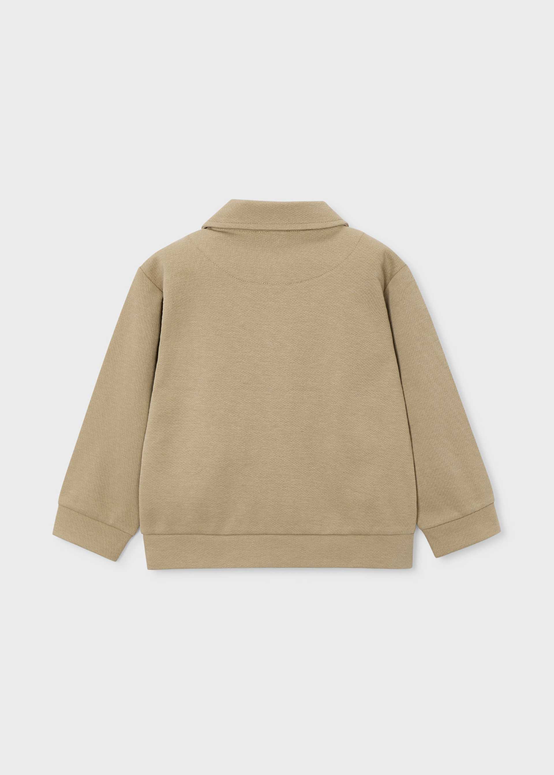 Boy Polo Collared Knit Jacket
