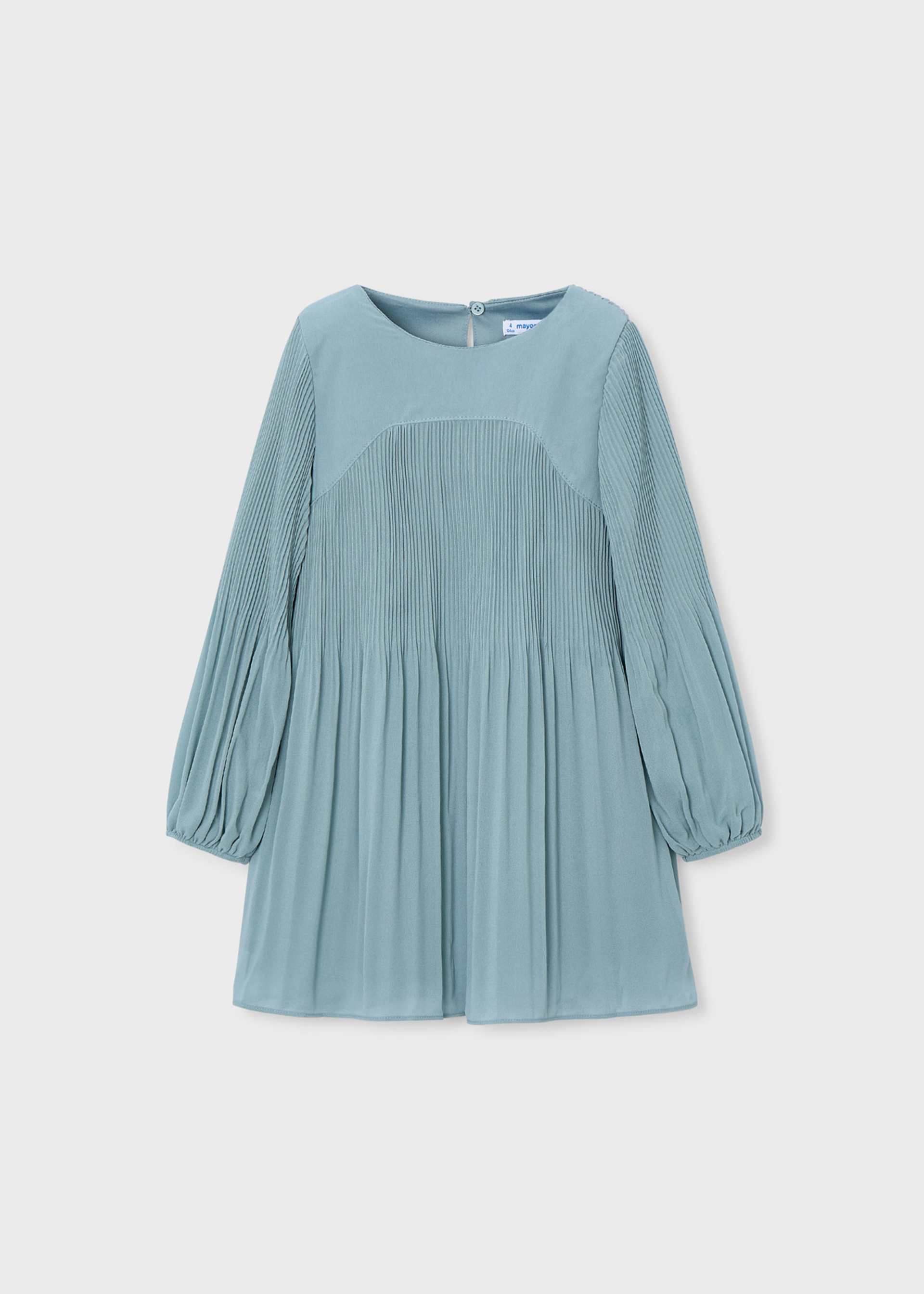 Girls pleated chiffon dress