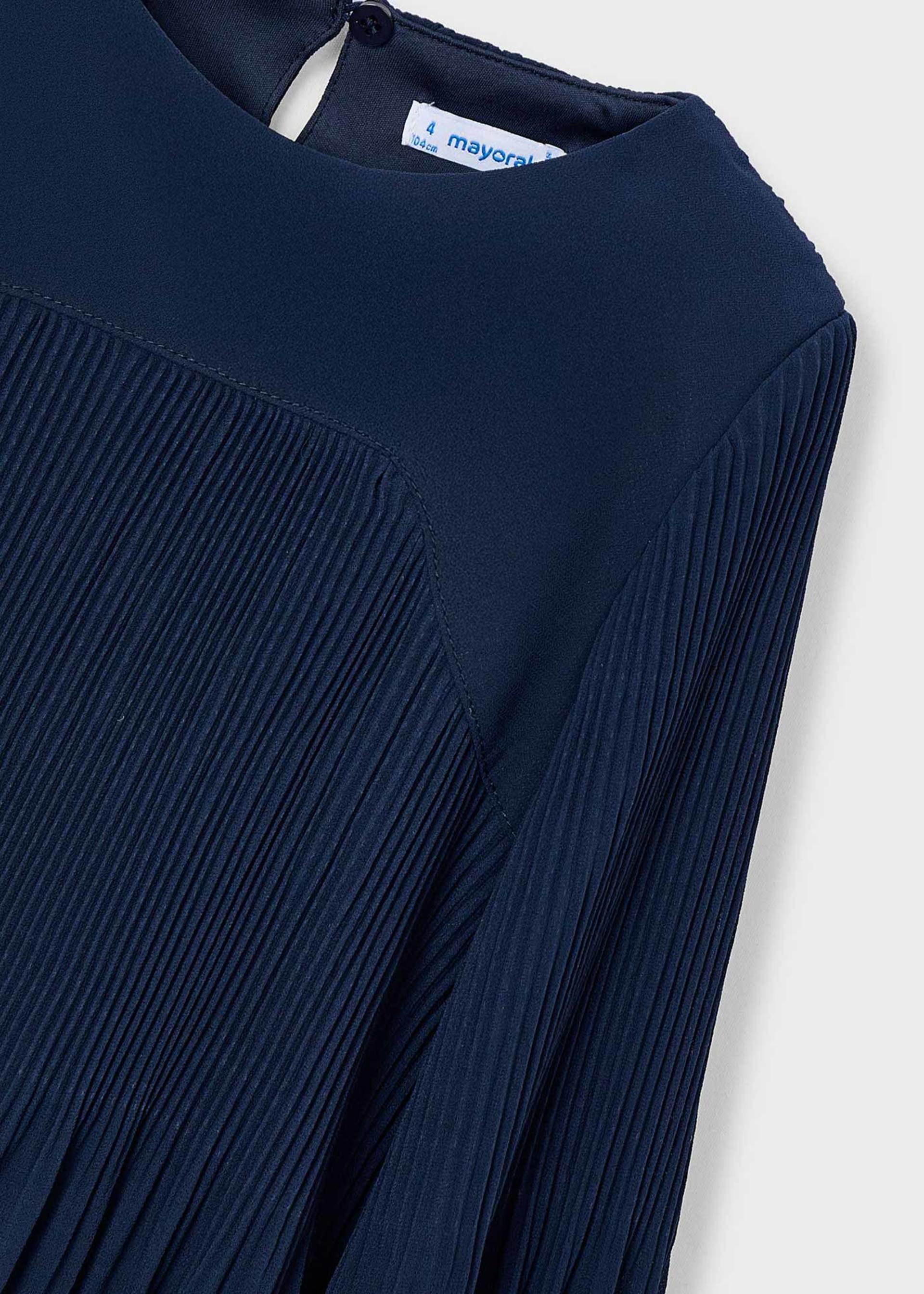 Robe en mousseline plissée fille